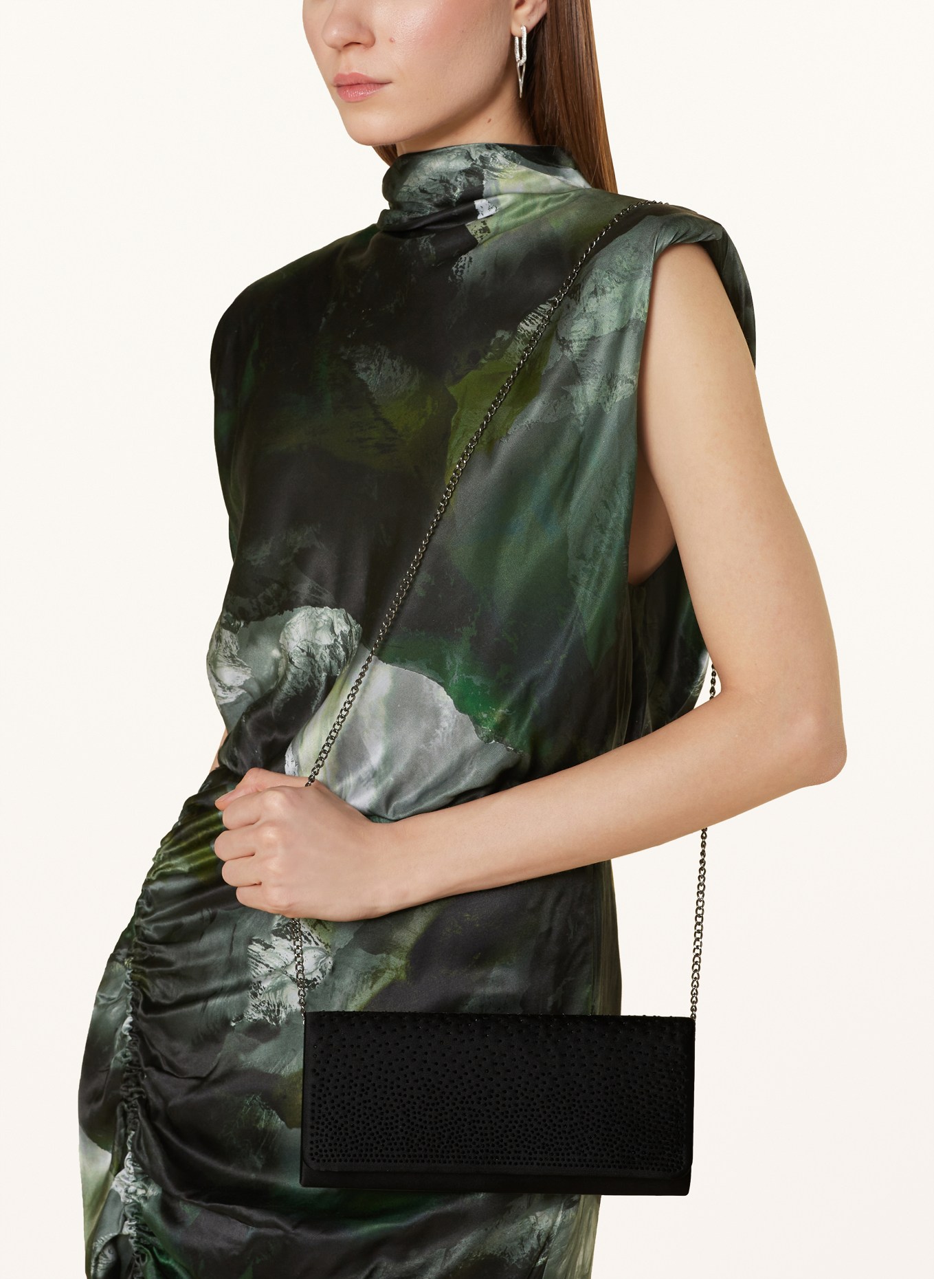 Vera Mont Crossbody bag with decorative gems, Color: BLACK (Image 4)