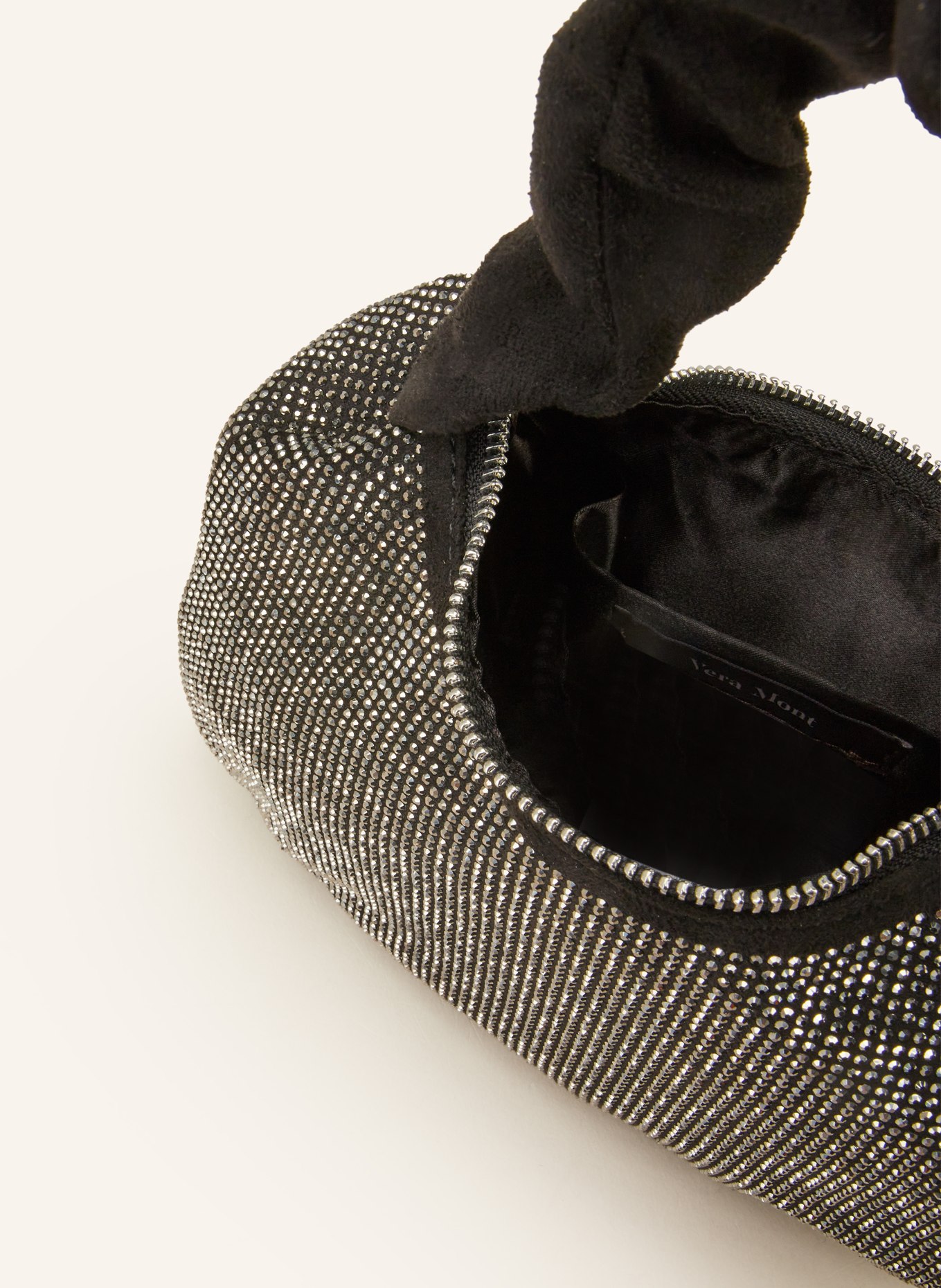 Vera Mont Handbag with decorative gems, Color: BLACK/ SILVER (Image 3)