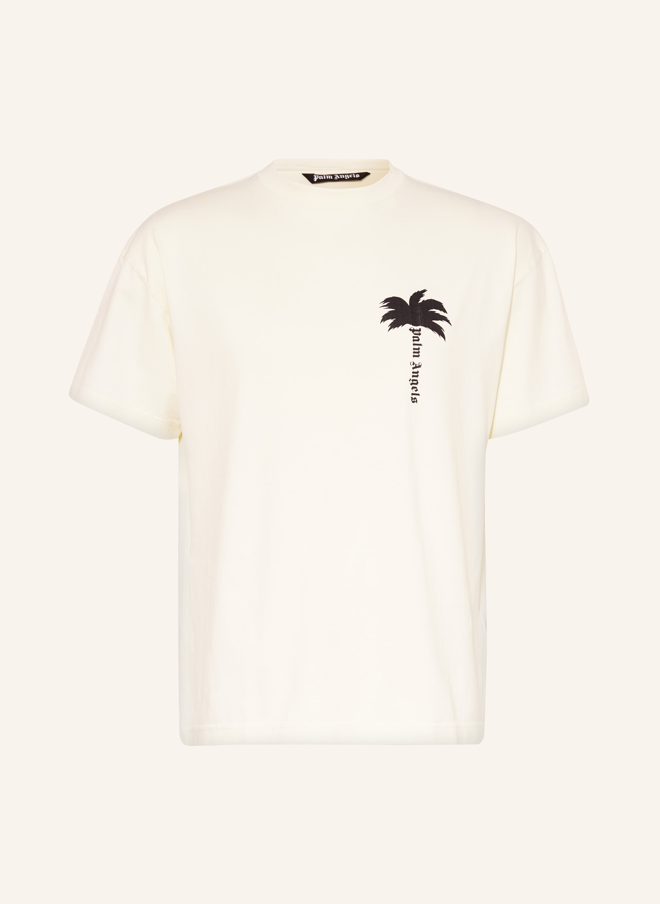 Palm Angels T-shirt THE PALM TEE, Color: LIGHT YELLOW/ BLACK (Image 1)