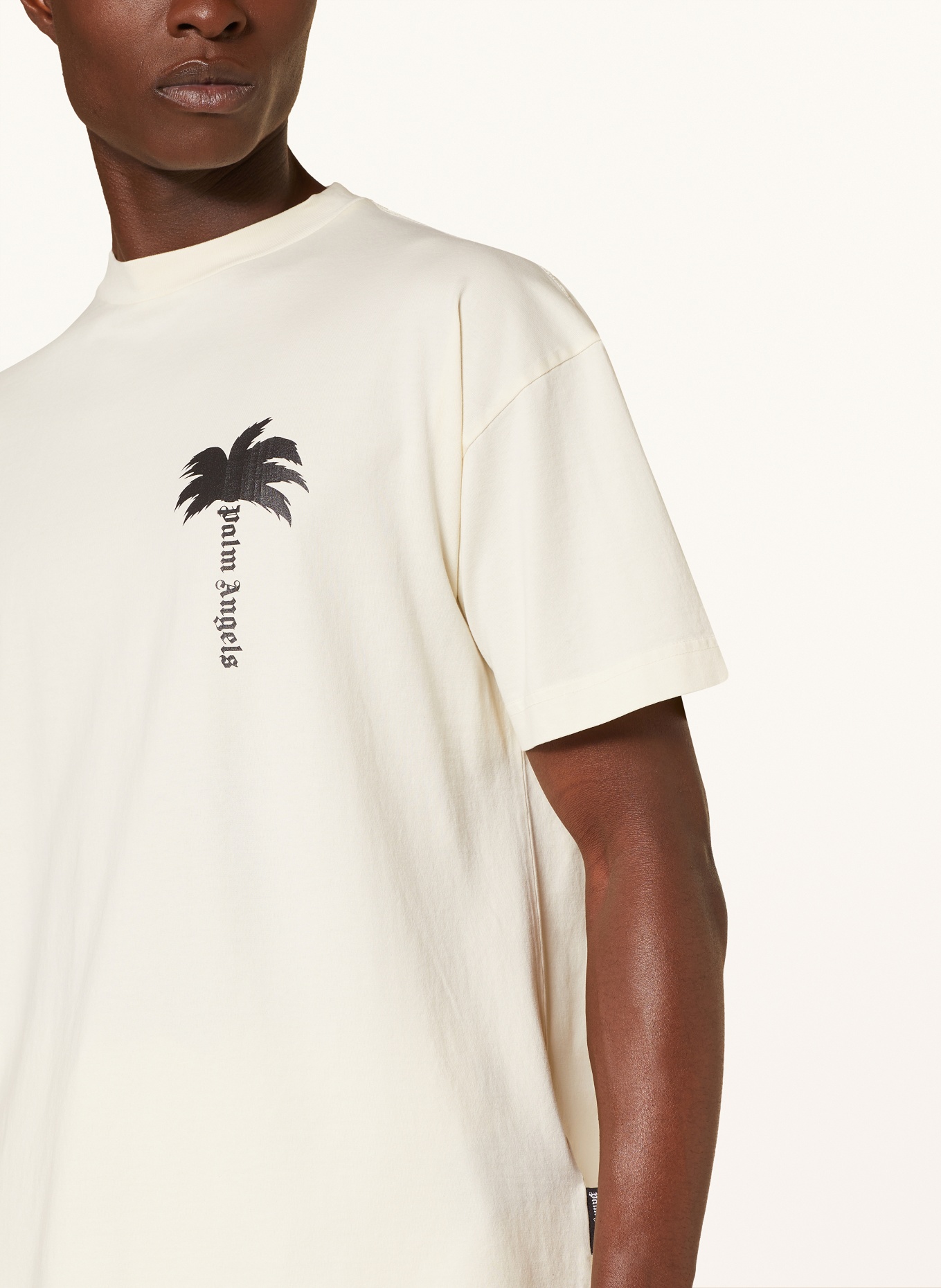 Palm Angels T-shirt THE PALM TEE, Kolor: JASNOŻÓŁTY/ CZARNY (Obrazek 4)