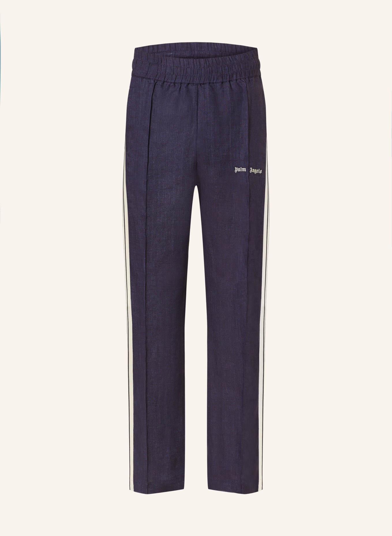 Palm Angels Linen pants in jogger style, Color: DARK BLUE (Image 1)