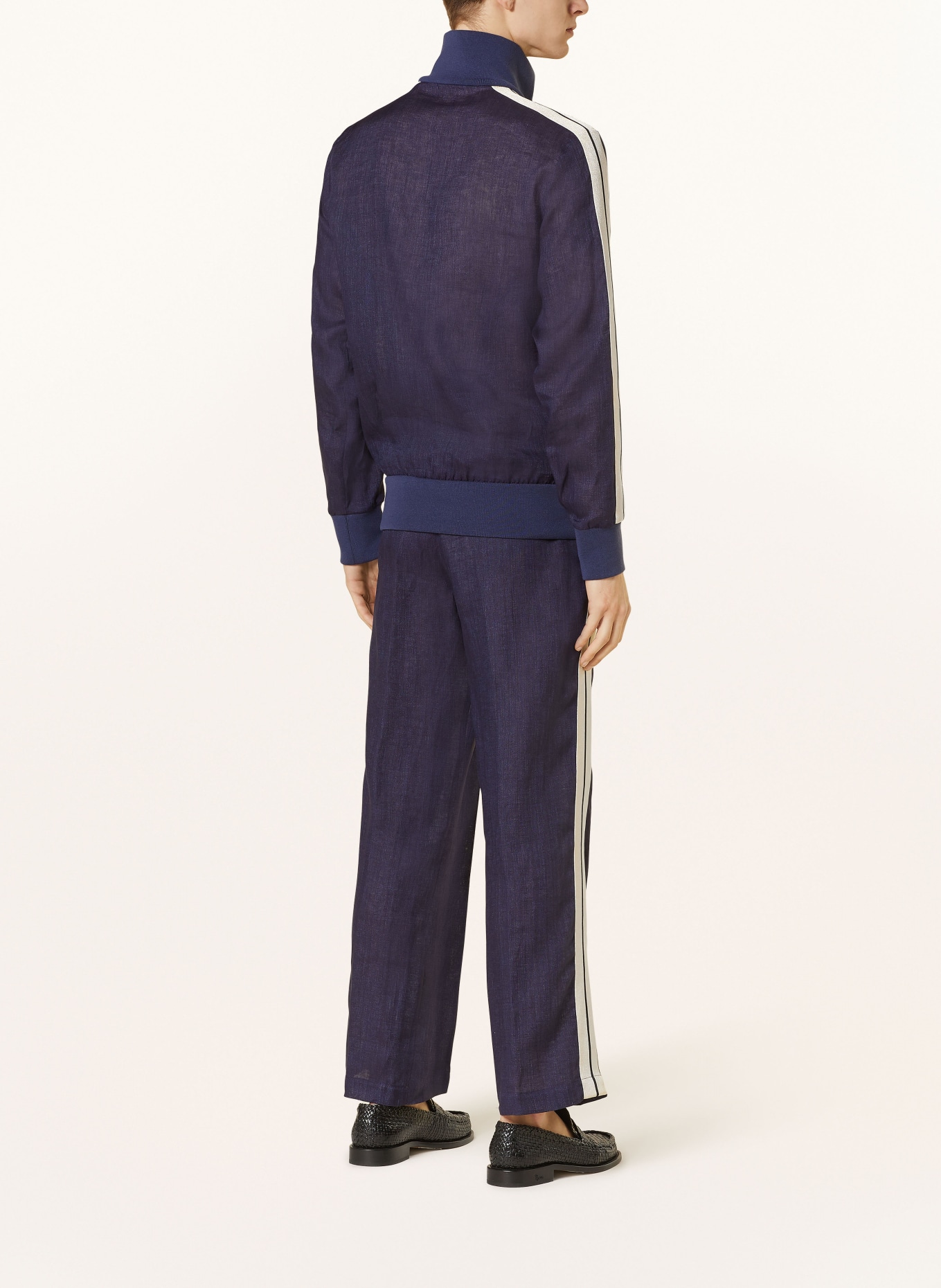 Palm Angels Linen pants in jogger style, Color: DARK BLUE (Image 3)