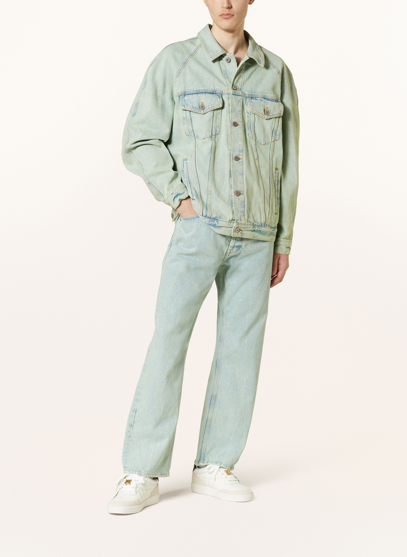 Palm Angels Kurtka jeansowa, Kolor: 5103  mint off white (Obrazek 2)