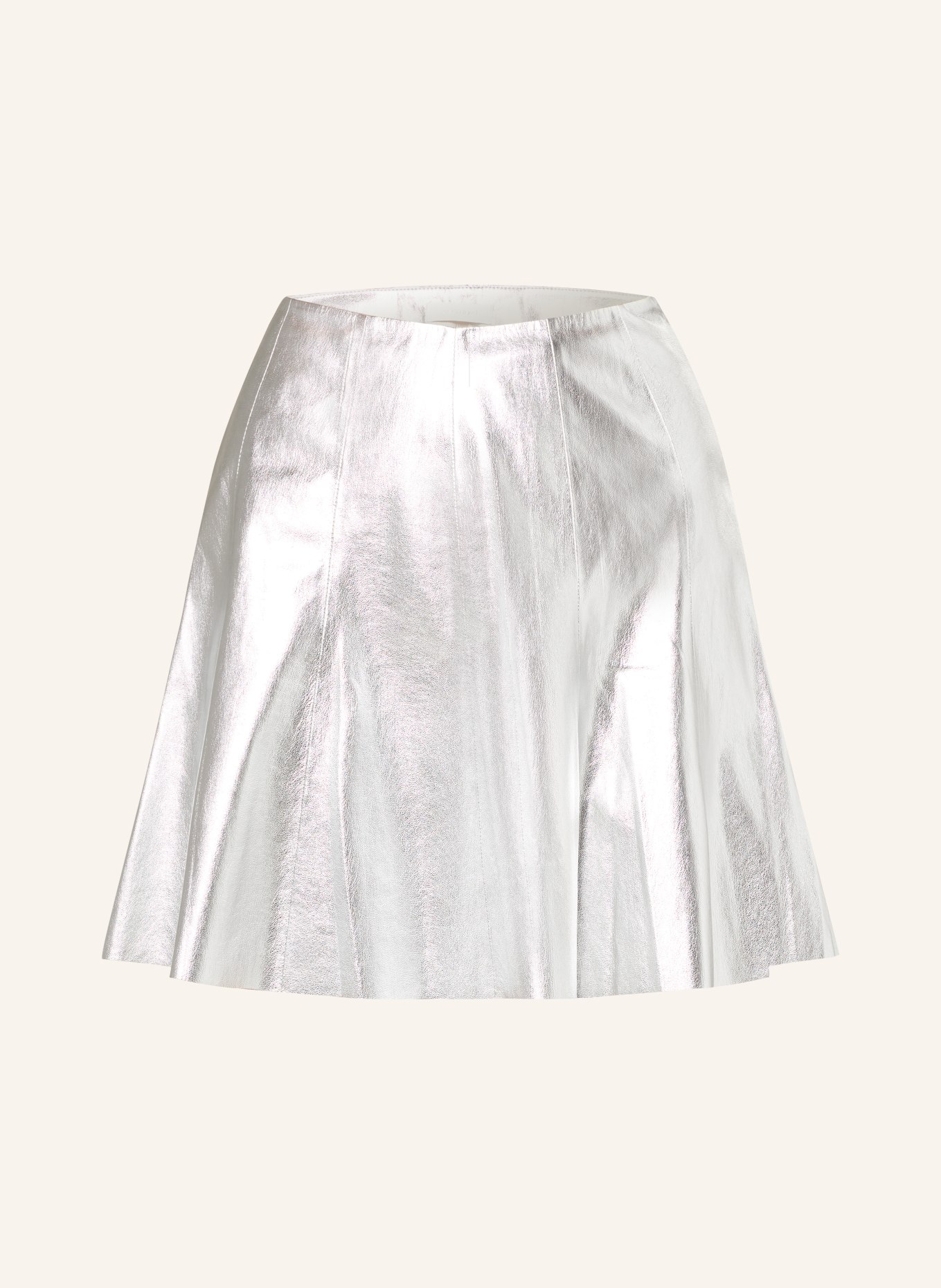 rich&royal Skirt in leather look, Color: SILVER (Image 1)
