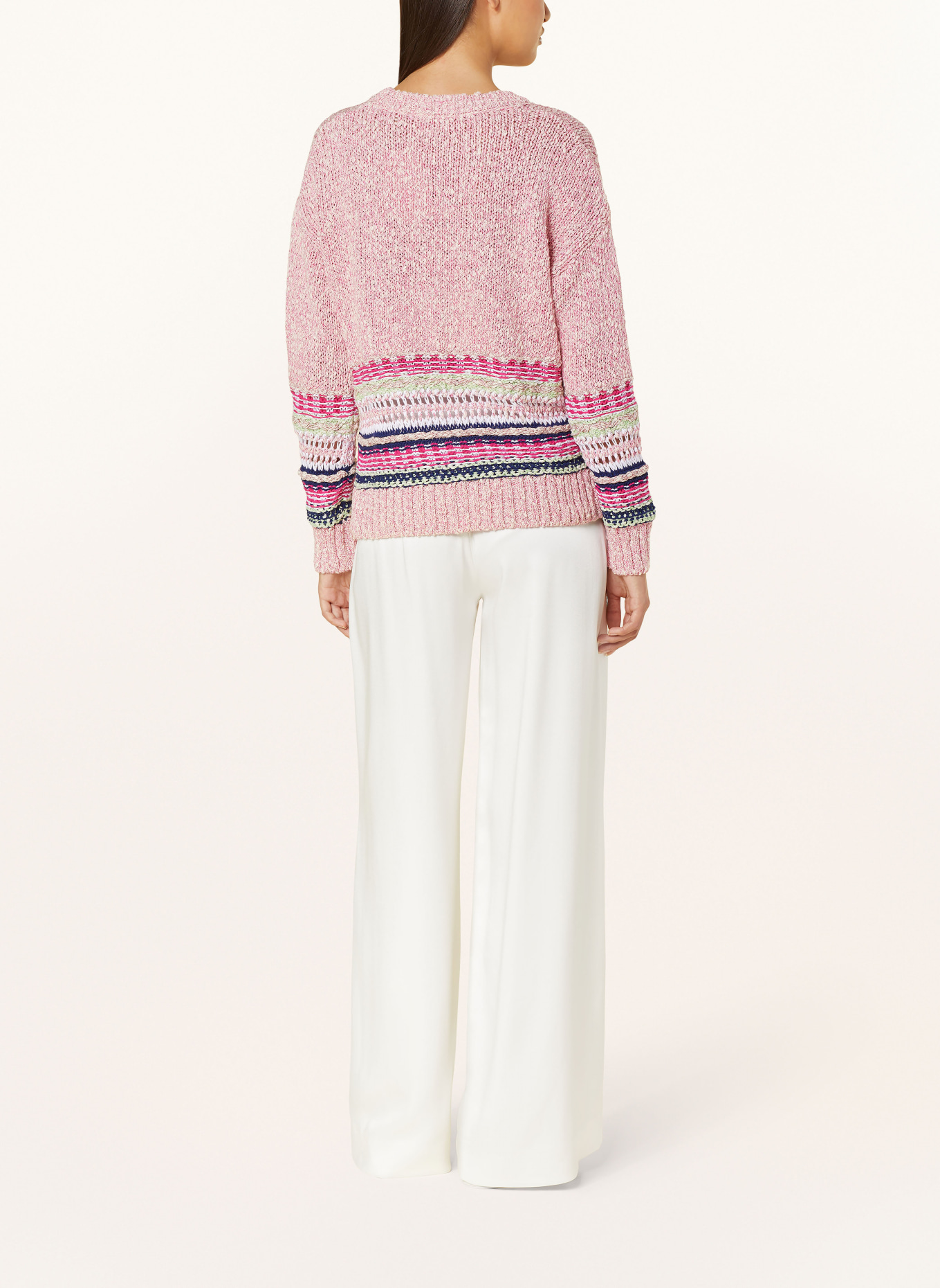 rich&royal Sweater, Color: CREAM/ WHITE/ PINK (Image 3)