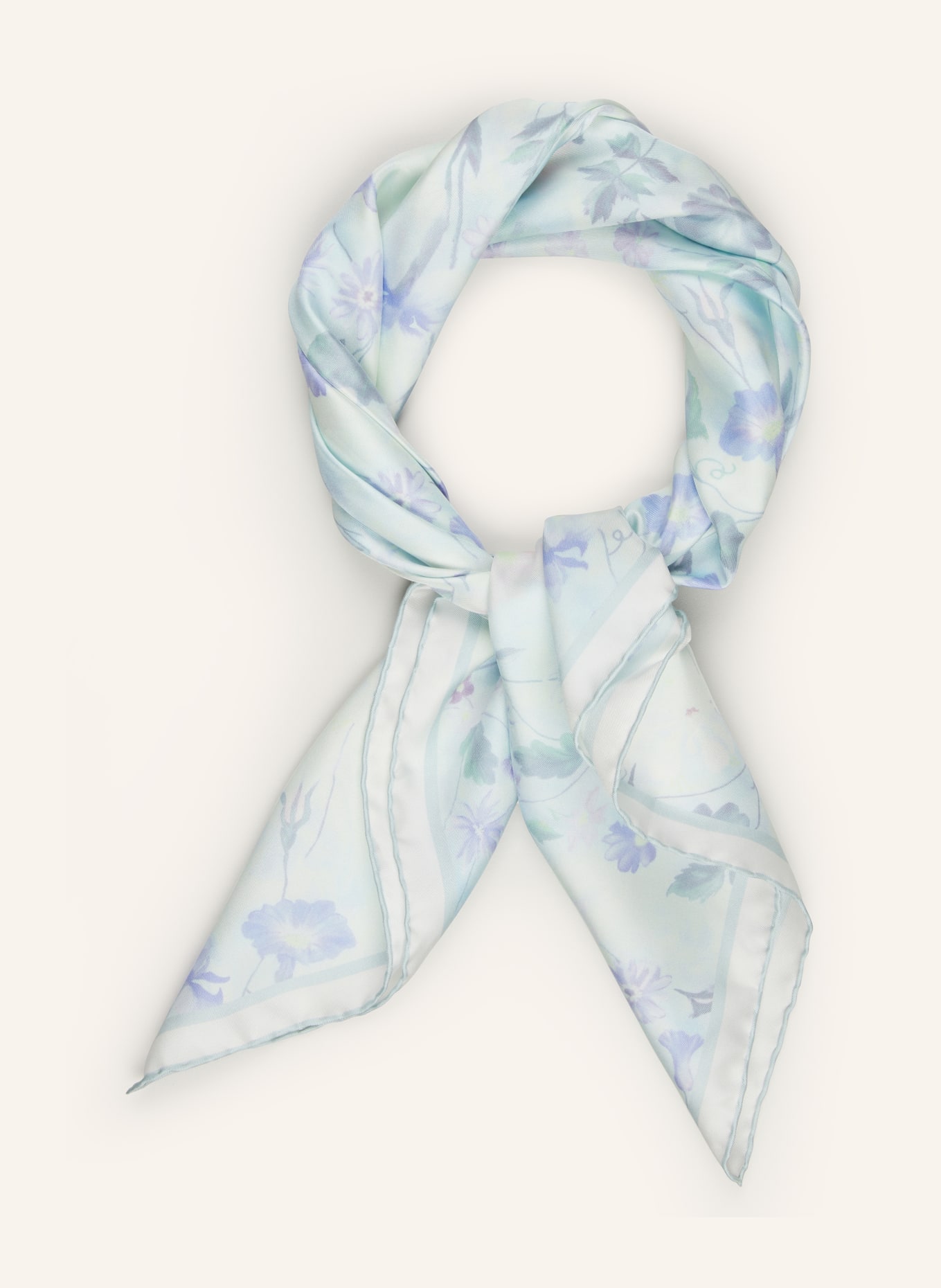 GIVENCHY Silk scarf, Color: MINT/ GREEN/ PURPLE (Image 2)