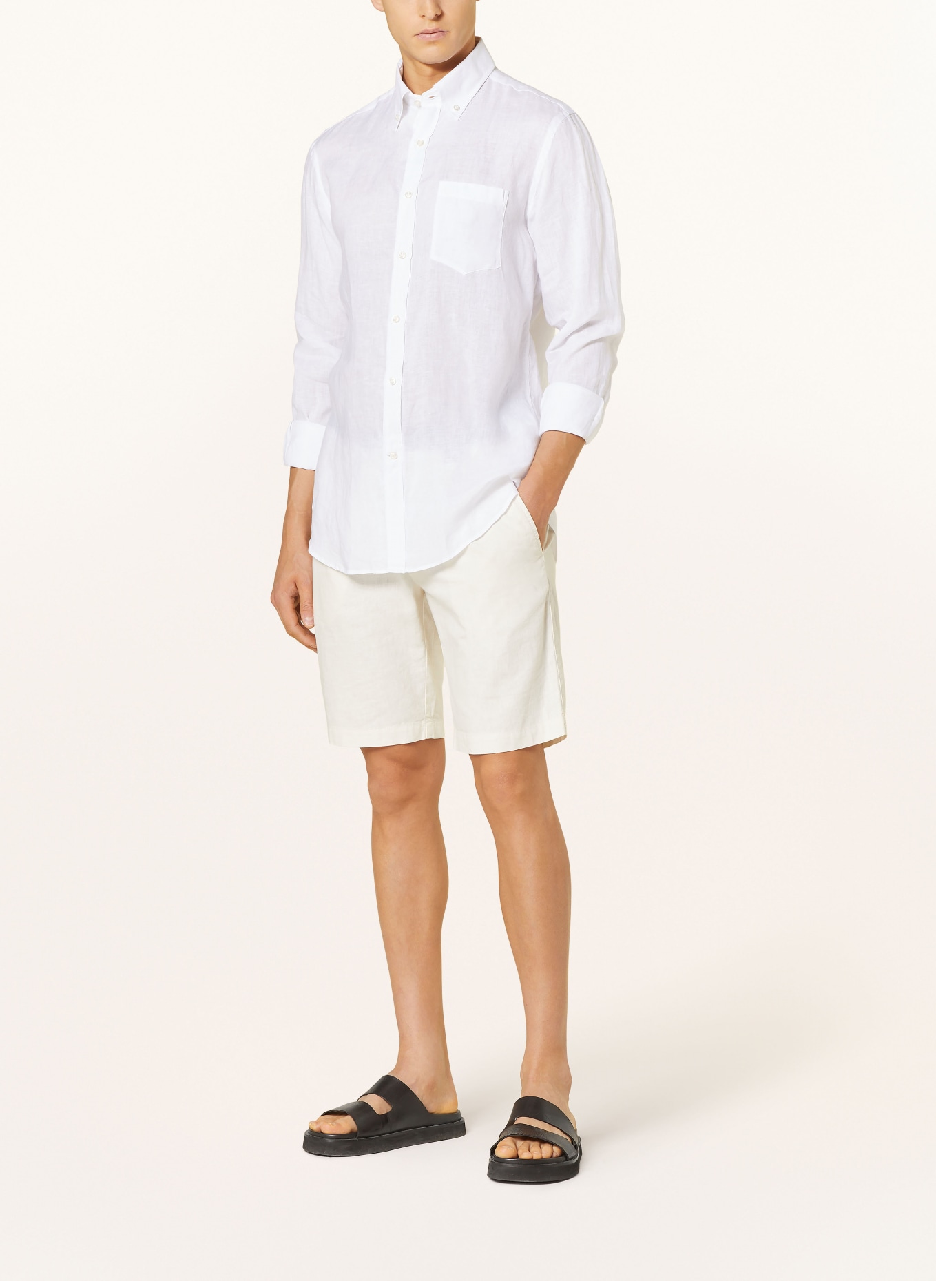 PAUL & SHARK Linen shirt regular fit, Color: WHITE (Image 2)