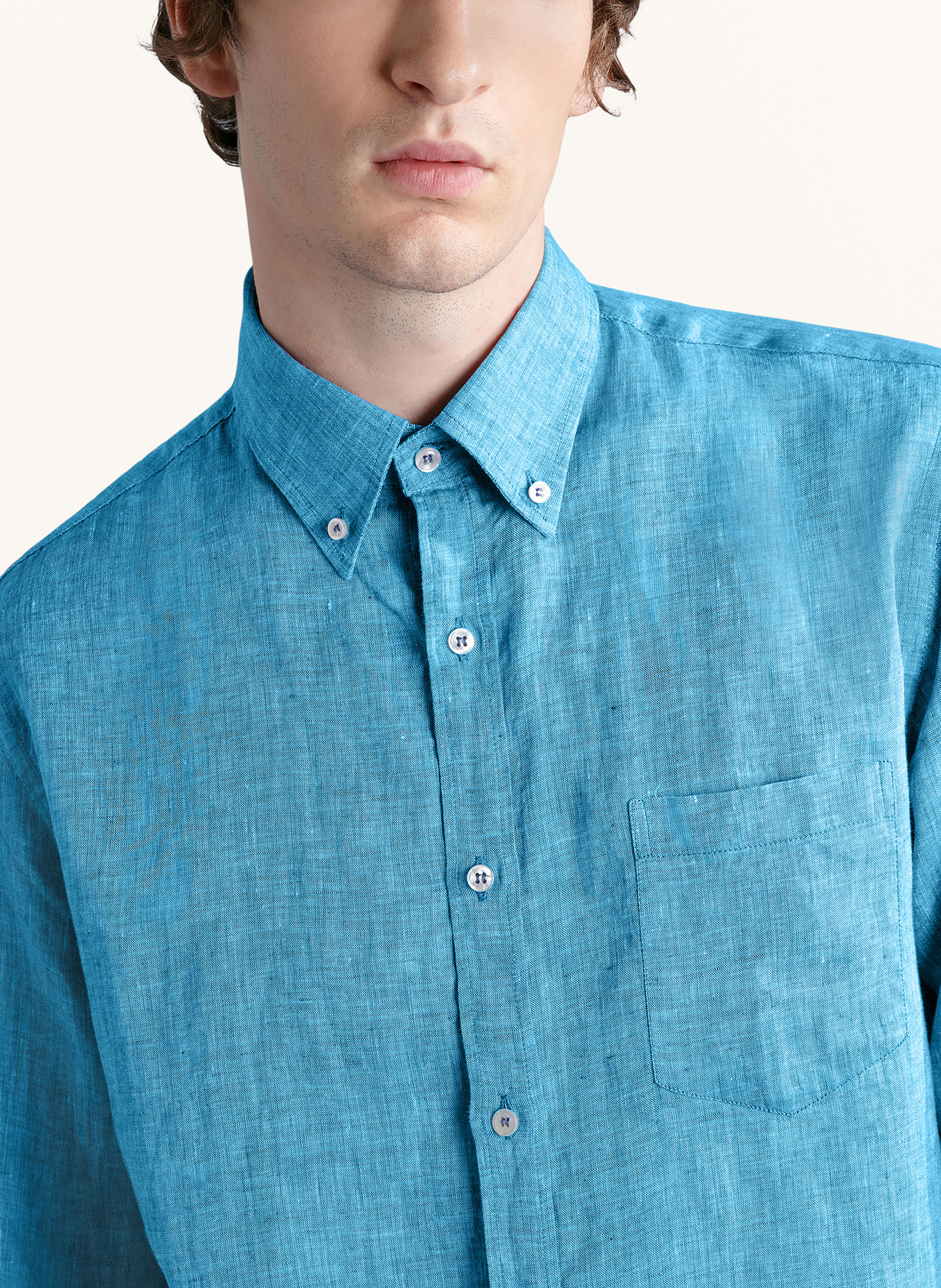 PAUL & SHARK Leinenhemd Regular Fit: 523 TURCHESE