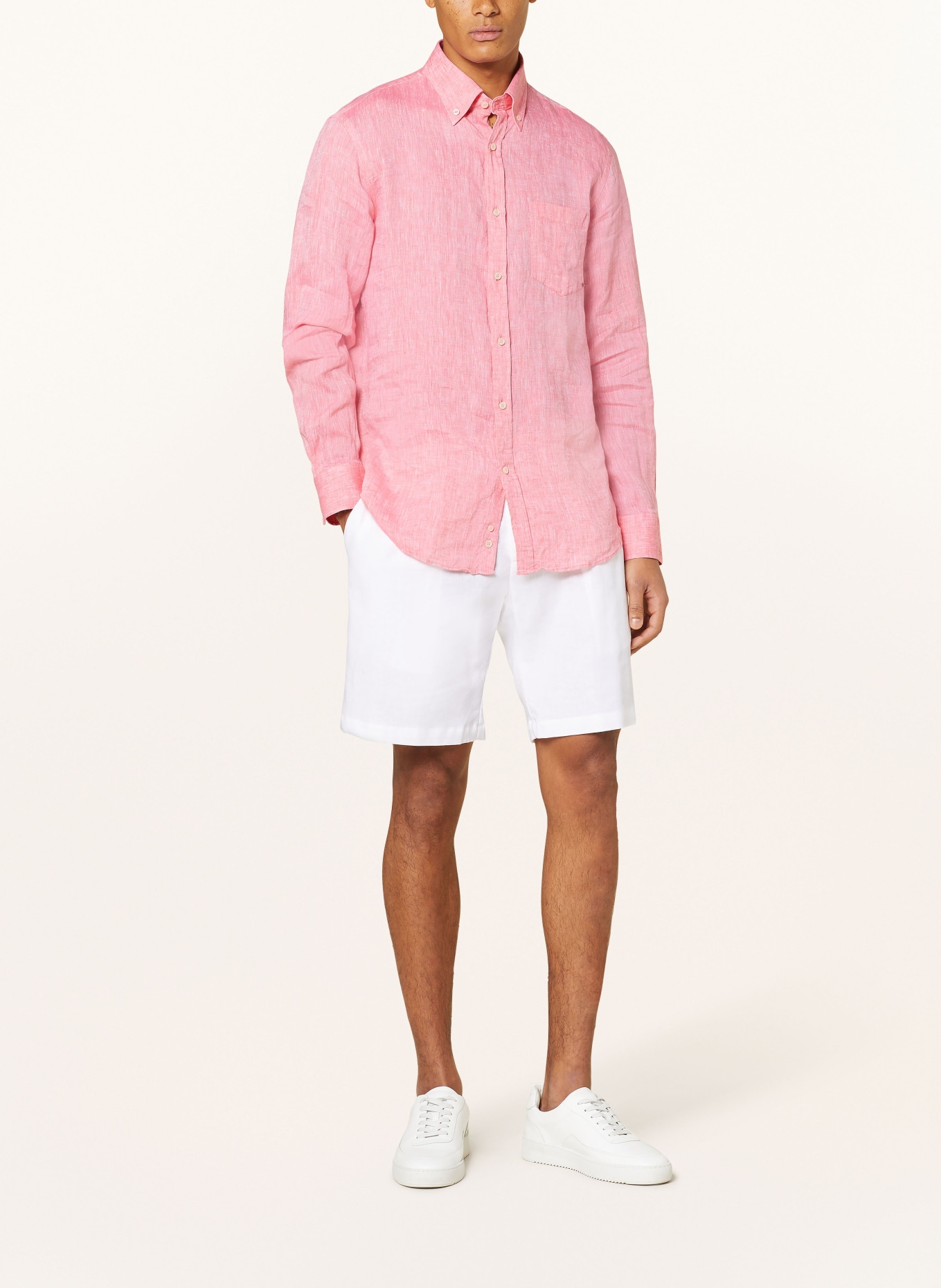PAUL & SHARK Linen shirt regular fit, Color: SALMON (Image 2)