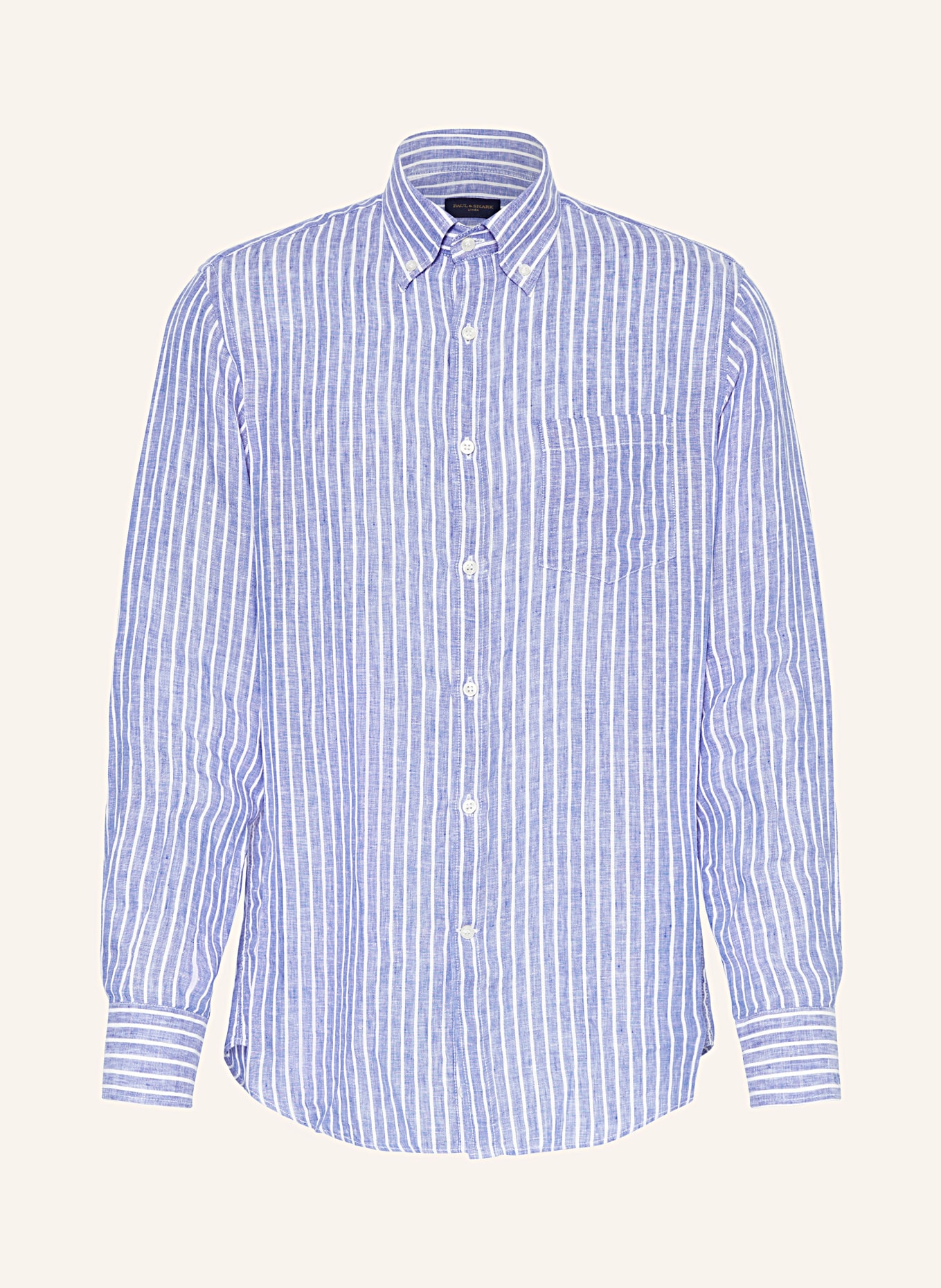 PAUL & SHARK Linen shirt comfort fit, Color: BLUE/ WHITE (Image 1)