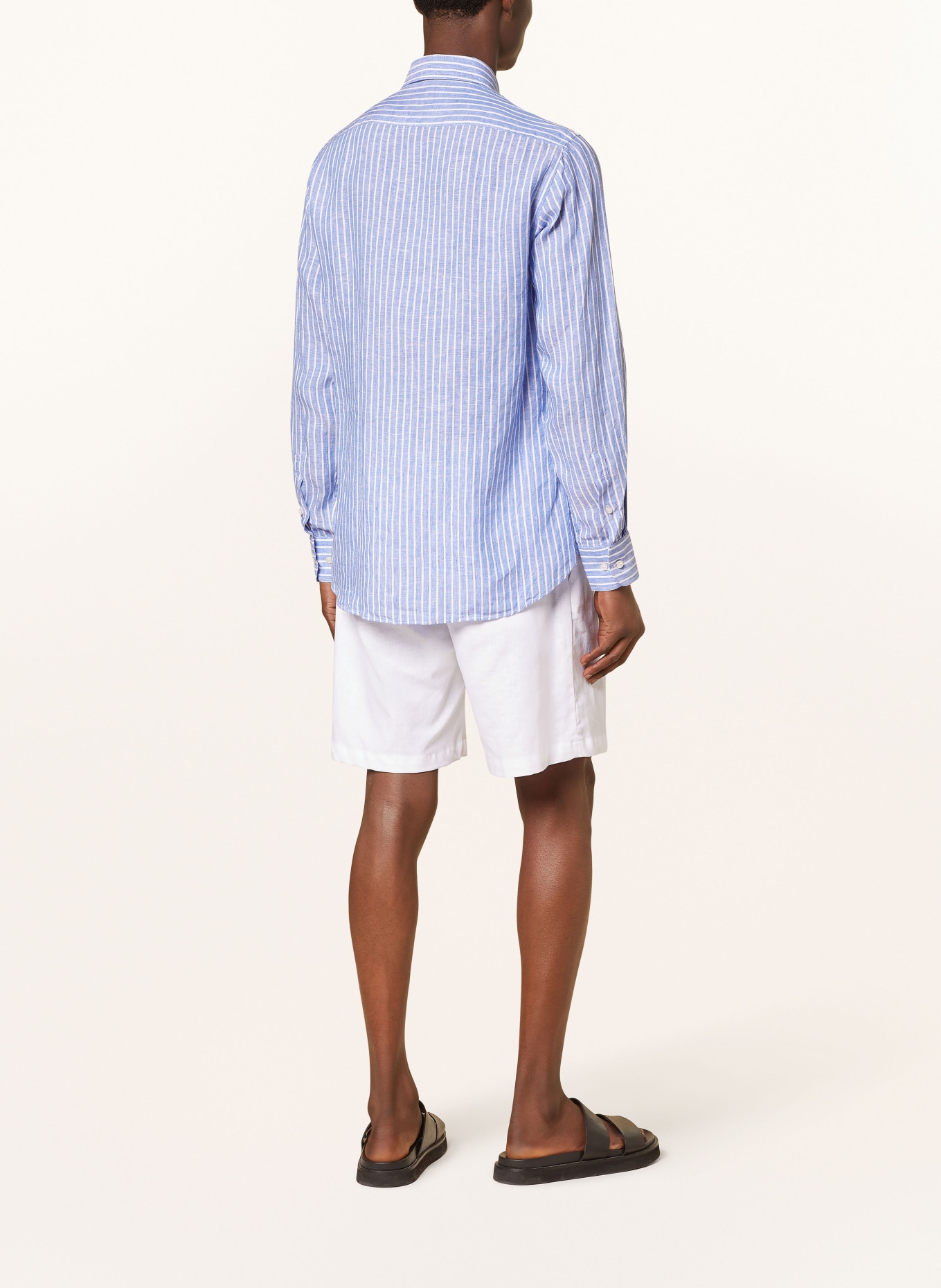 PAUL & SHARK Linen shirt comfort fit, Color: BLUE/ WHITE (Image 3)