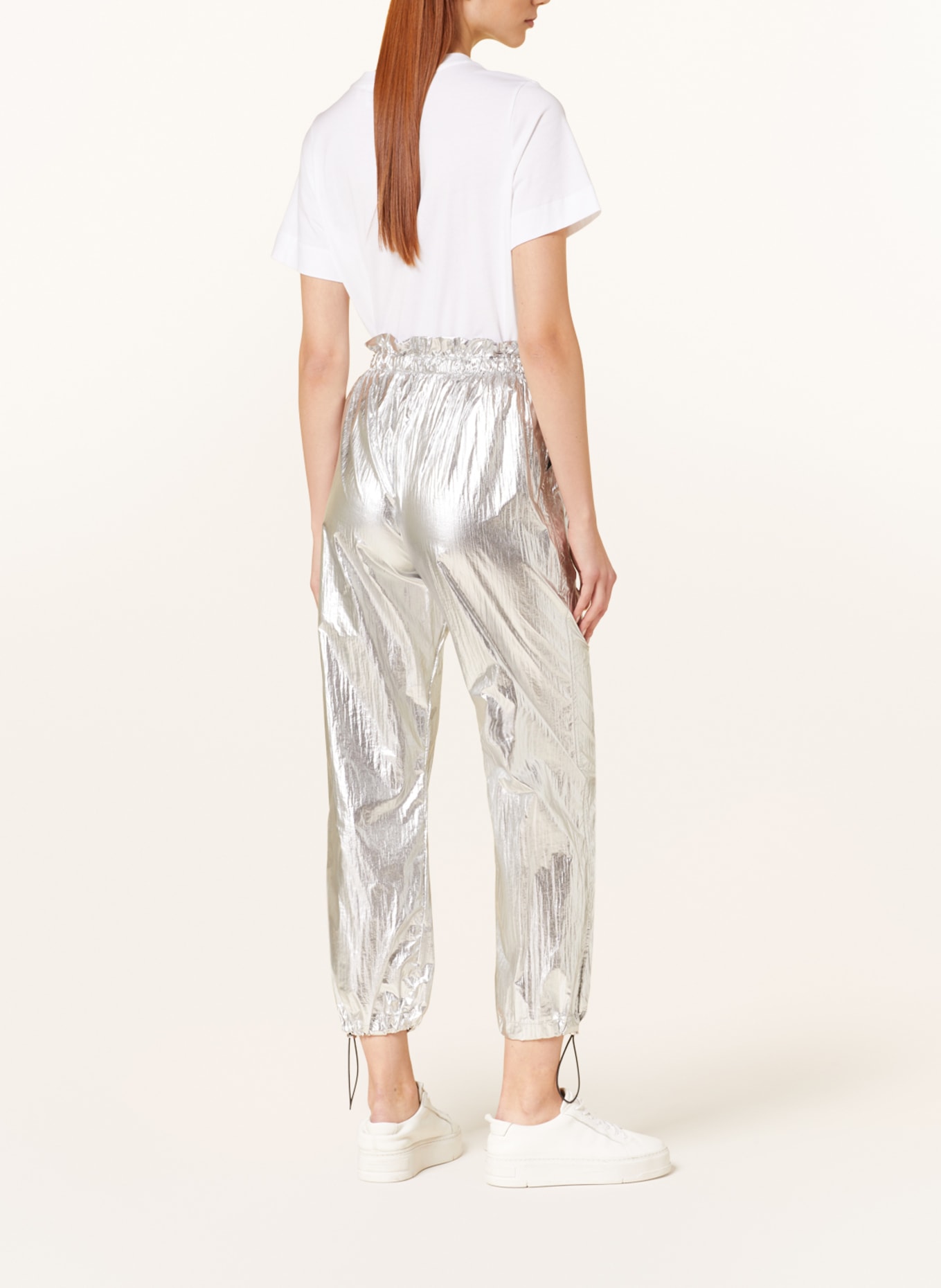 rich&royal Pants in jogger style, Color: SILVER (Image 3)