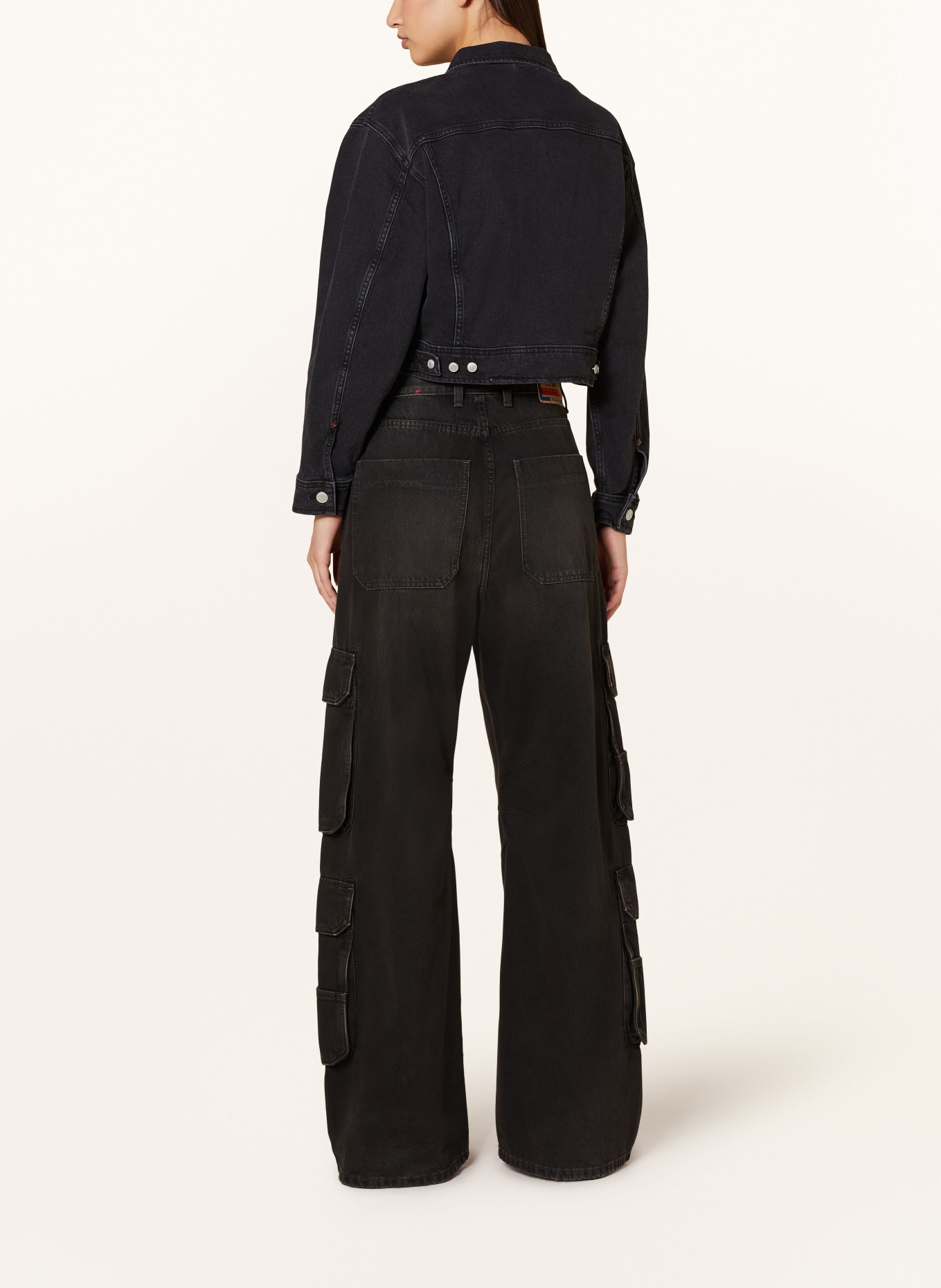 REPLAY Krótka kurtka jeansowa, Kolor: CZARNY (Obrazek 3)