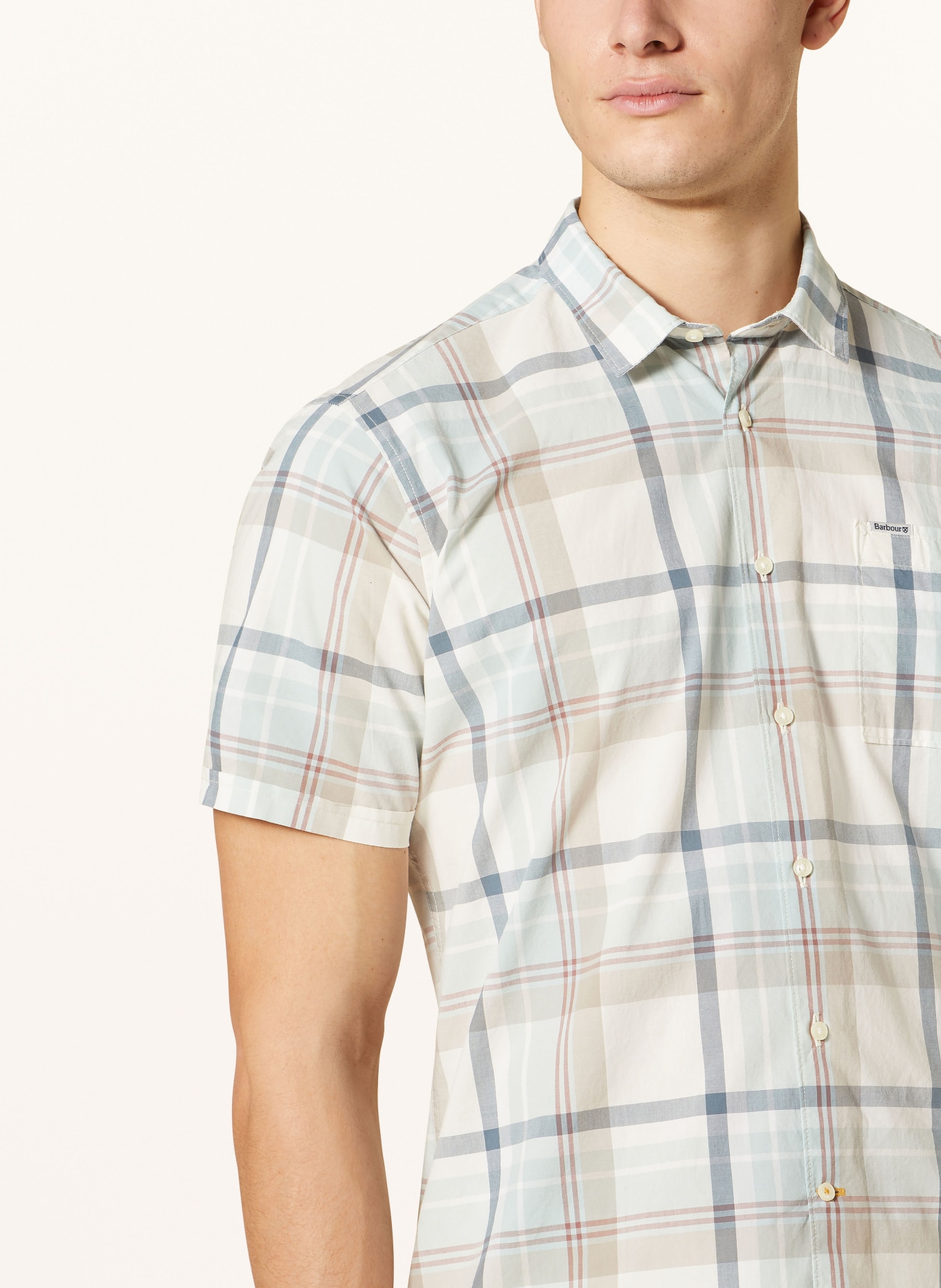 Barbour Shirt regular fit, Color: ECRU/ MINT/ GRAY (Image 4)