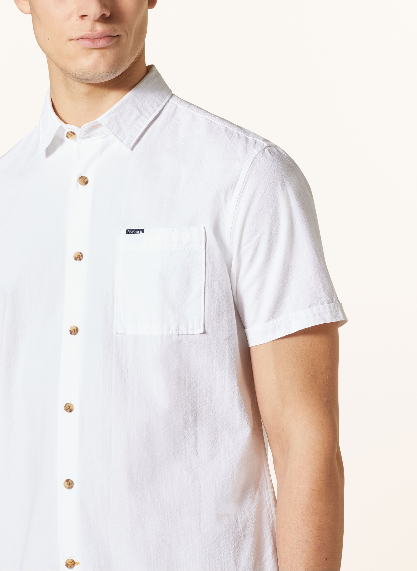 Barbour Short sleeve shirt THERMOND regular fit, Color: WHITE (Image 4)