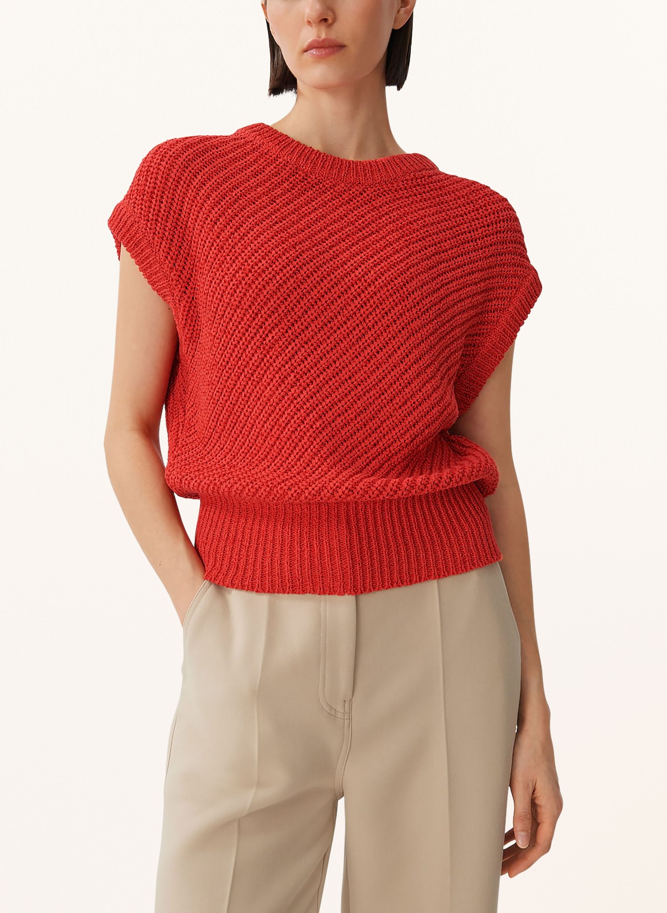 someday Sweater vest TORALIE, Color: RED (Image 2)