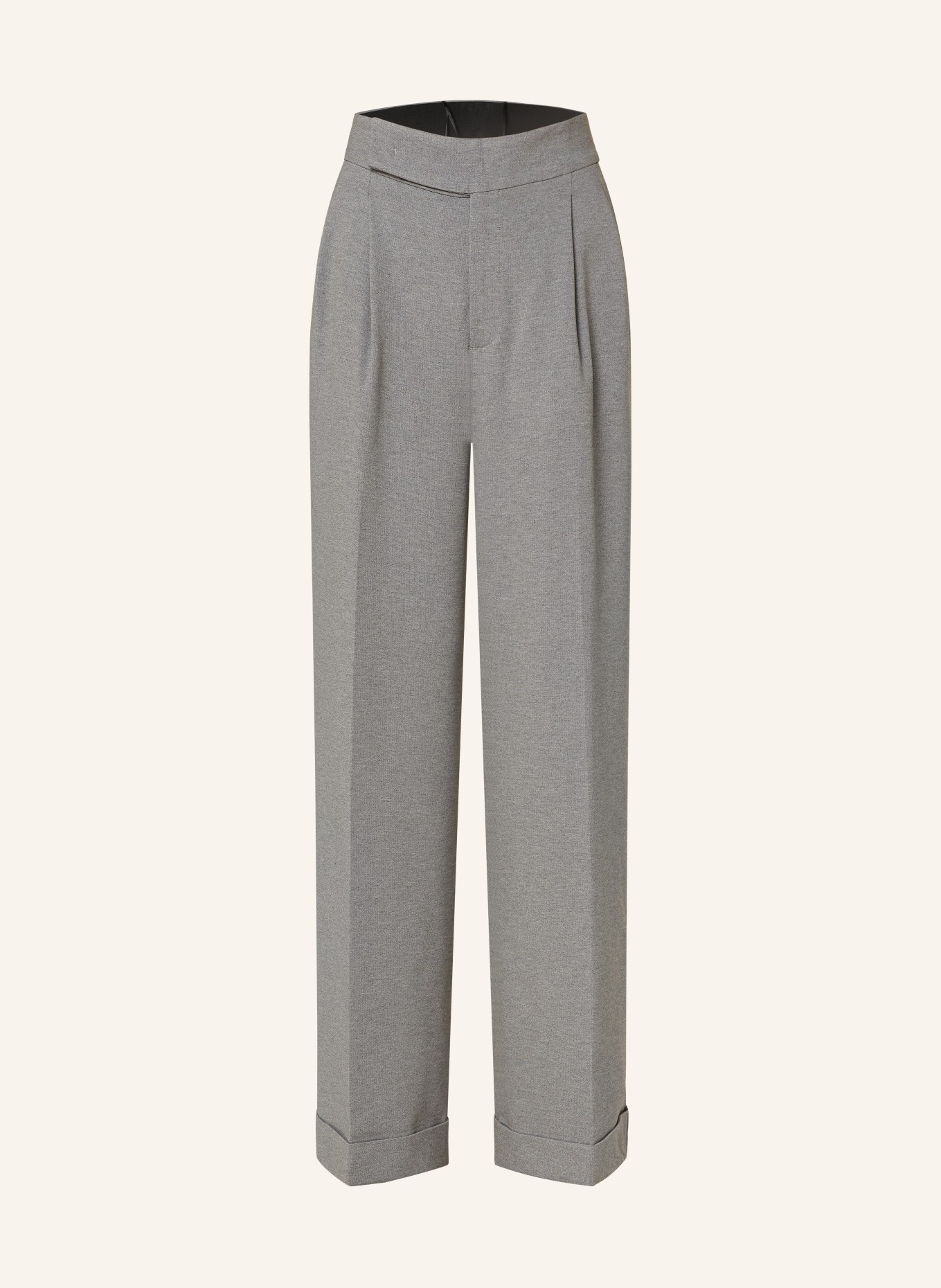 VANILIA Wide leg trousers made of jersey, Color: LIGHT GRAY (Image 1)