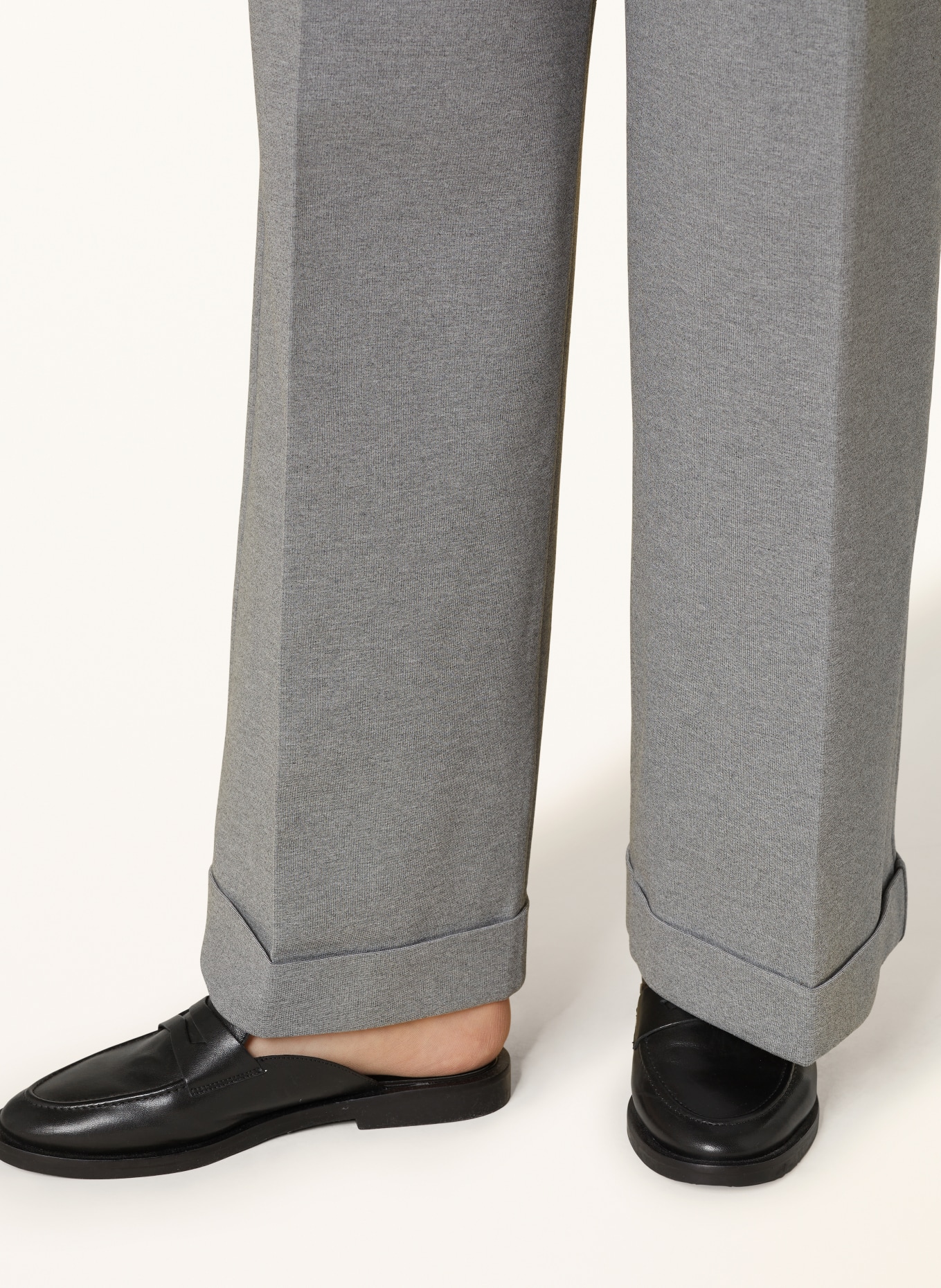 VANILIA Wide leg trousers made of jersey, Color: LIGHT GRAY (Image 6)