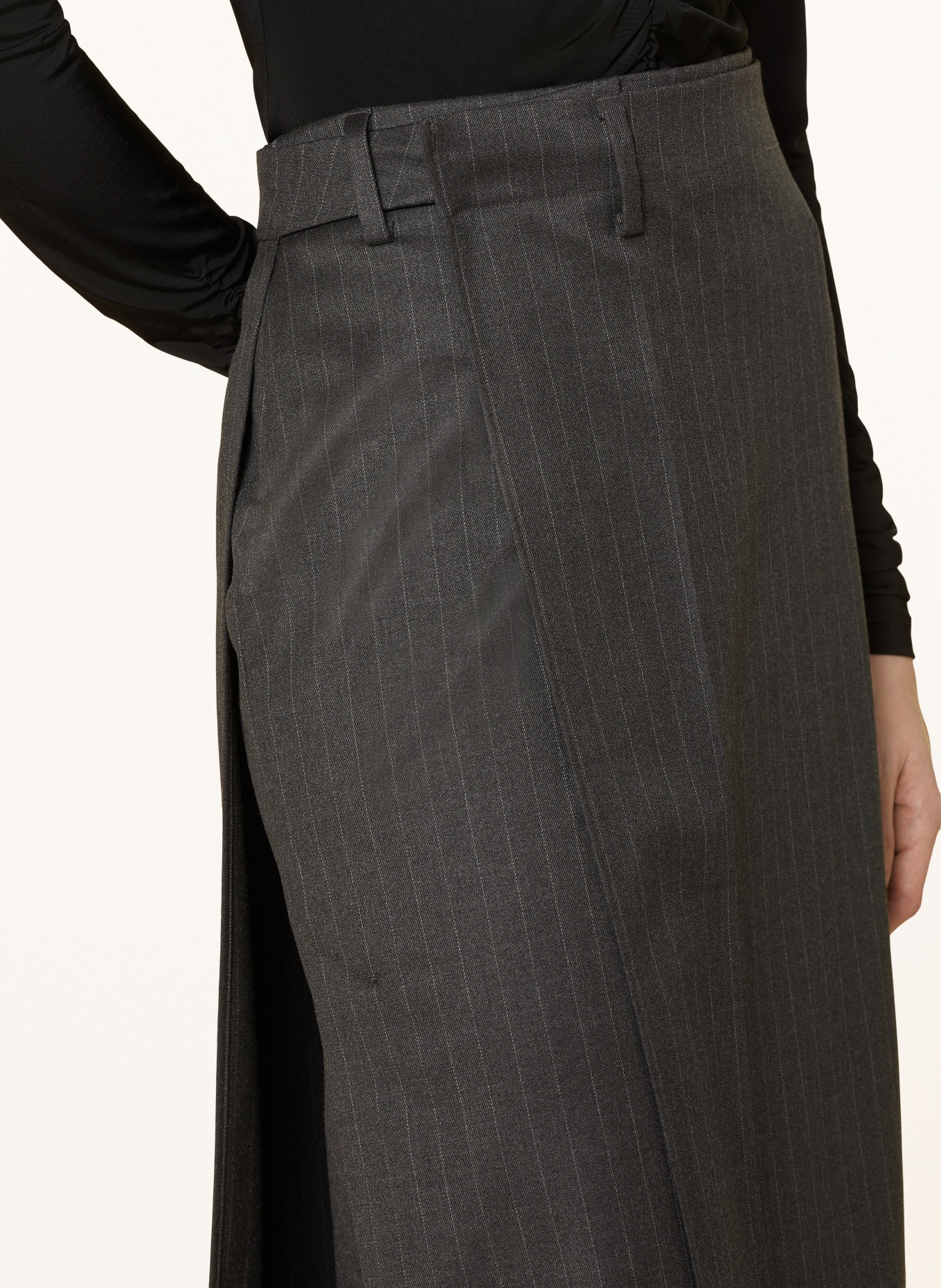 VANILIA Wrap skirt, Color: DARK GRAY/ GRAY (Image 4)