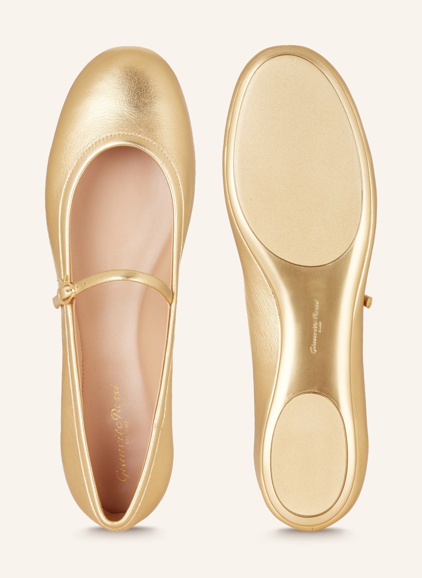 Gianvito Rossi Ballerinas CARLA, Farbe: GOLD (Bild 5)