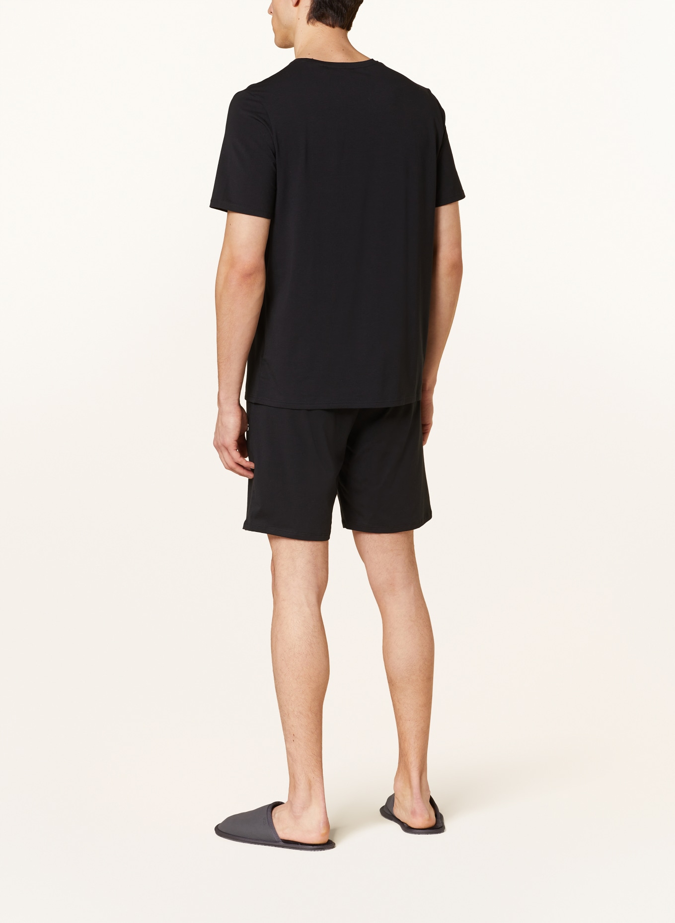 BOSS Shorty pajamas BALANCE, Color: BLACK/ BEIGE (Image 3)