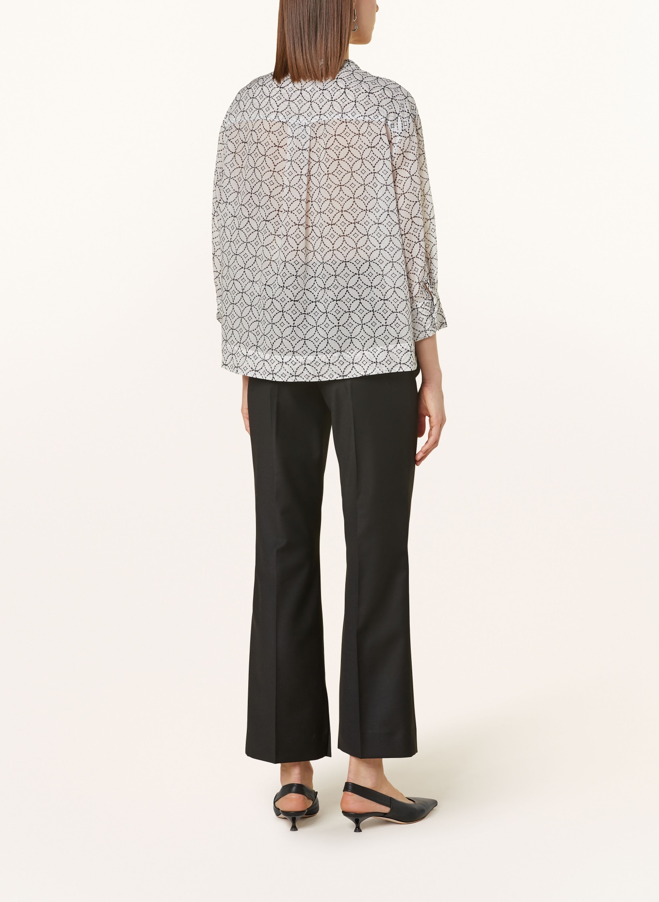 ROBERT FRIEDMAN Blouse with 3/4 sleeves, Color: WHITE/ BLACK (Image 3)