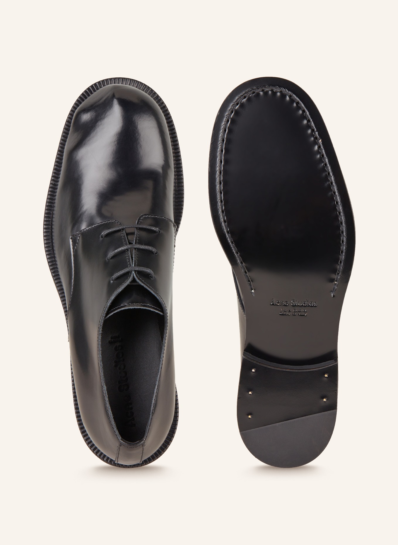 Acne Studios Patent lace-up shoes, Color: BLACK (Image 5)