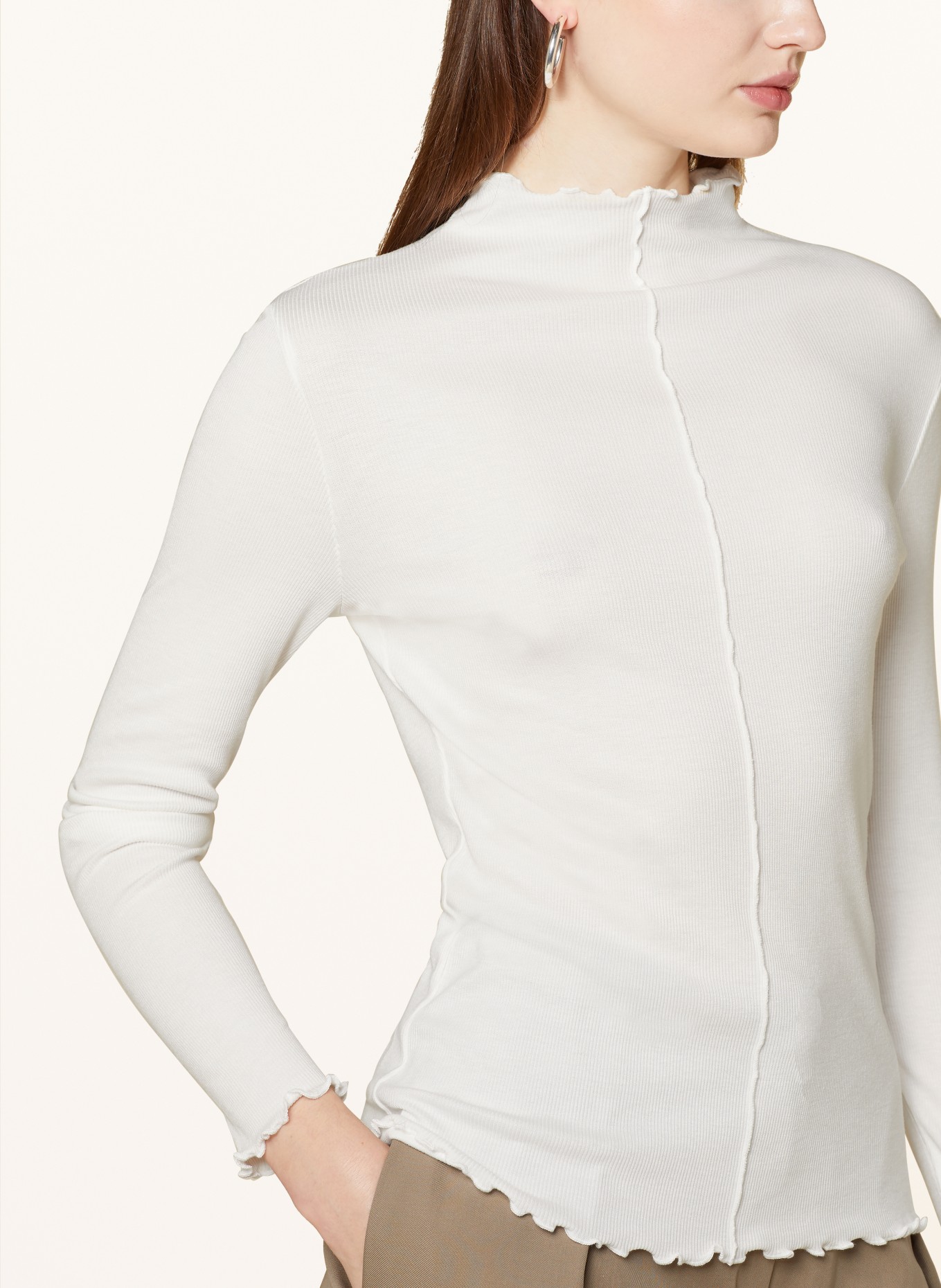 someday Long sleeve shirt KARRIE, Color: WHITE (Image 4)