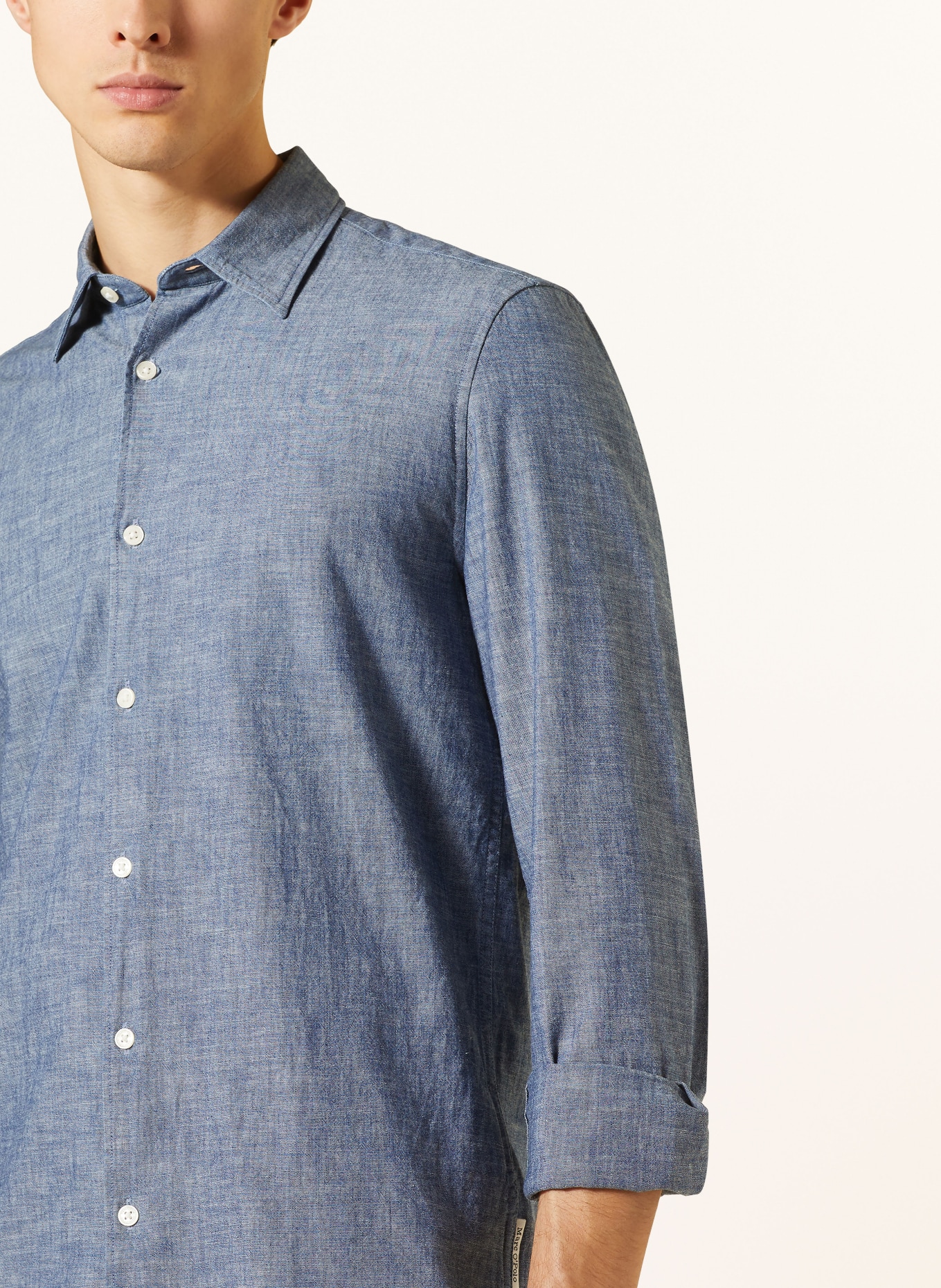 Marc O'Polo Shirt shaped fit, Color: BLUE (Image 4)