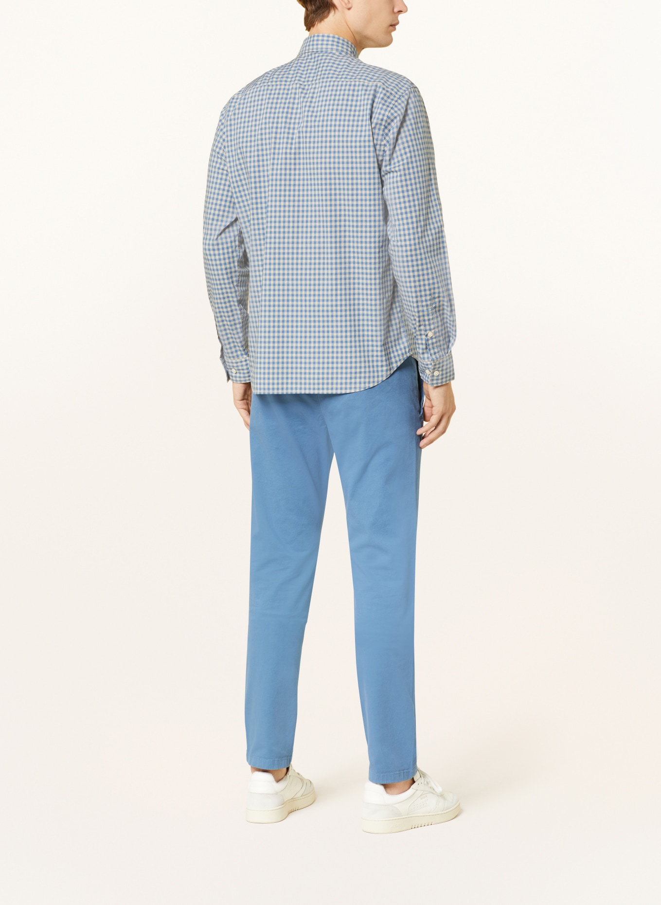 Marc O'Polo Shirt comfort fit, Color: BLUE/ LIGHT BROWN (Image 3)