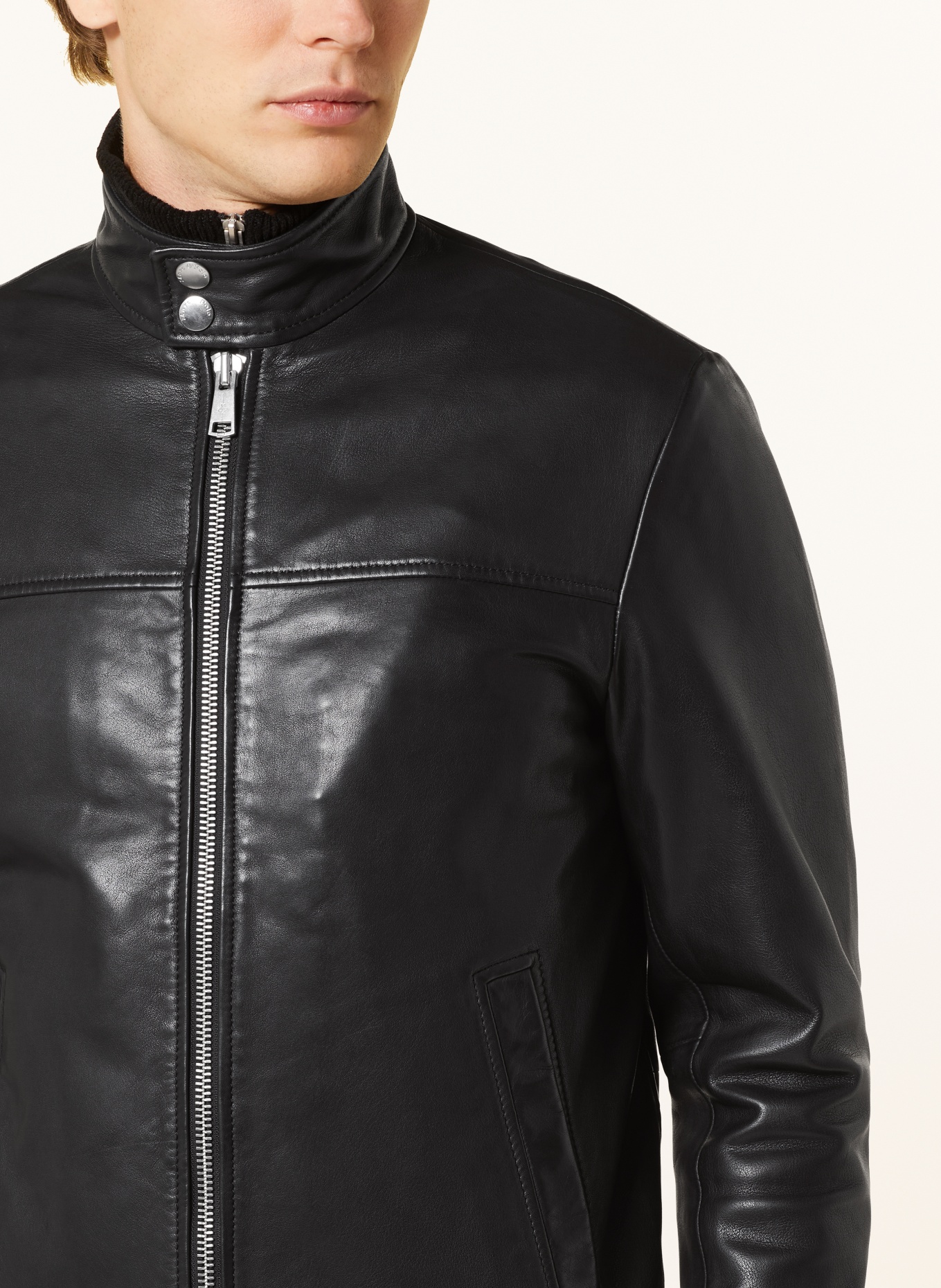 Marc O'Polo Leather jacket, Color: BLACK (Image 4)