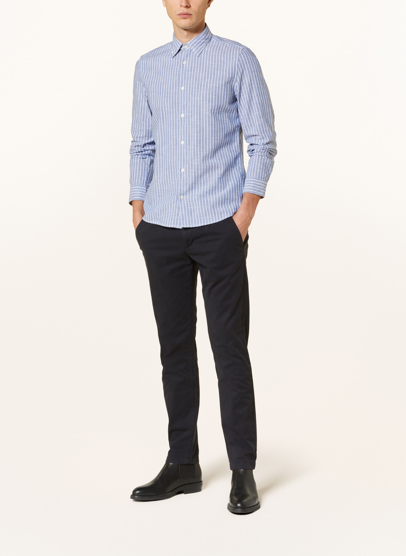 Marc O'Polo Shirt shaped fit, Color: BLUE/ WHITE (Image 2)