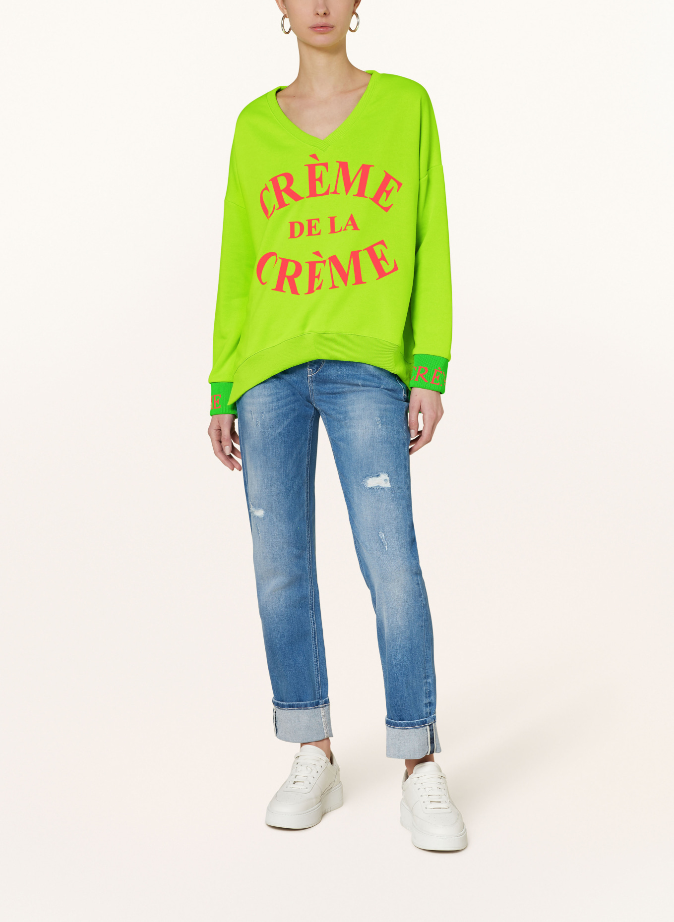 miss goodlife Sweatshirt, Color: NEON GREEN/ NEON PINK (Image 2)