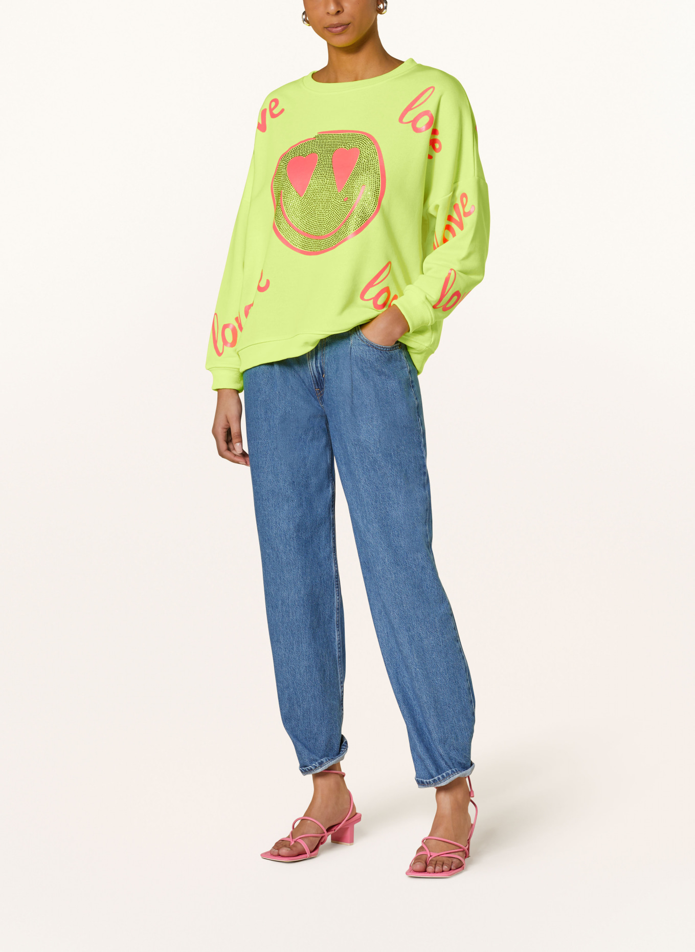 miss goodlife Sweatshirt, Color: NEON YELLOW (Image 2)