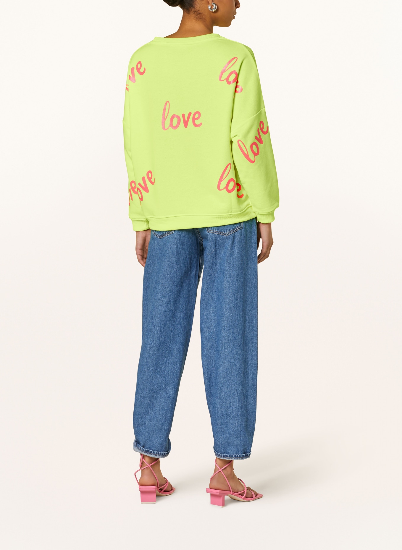miss goodlife Sweatshirt, Color: NEON YELLOW (Image 3)