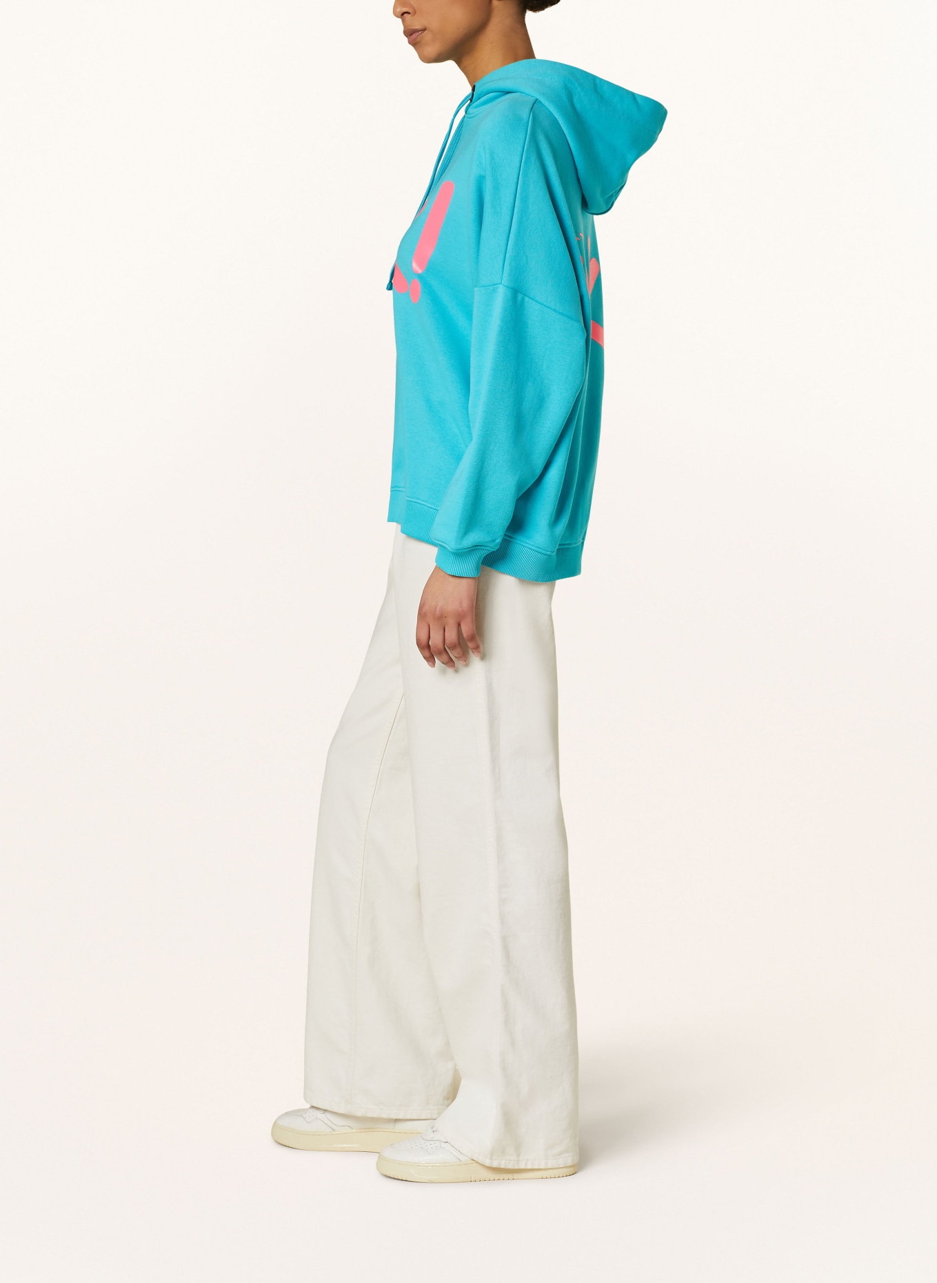 miss goodlife Hoodie with decorative gems, Color: NEON BLUE (Image 4)