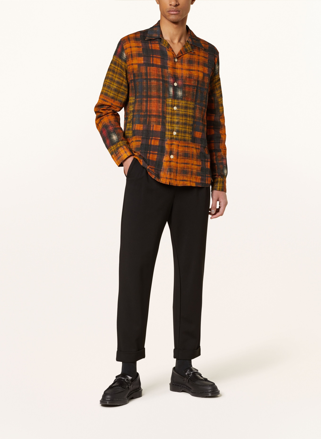 ALLSAINTS Resort shirt CARREAUX relaxed fit, Color: ORANGE/ DARK YELLOW/ OLIVE (Image 2)