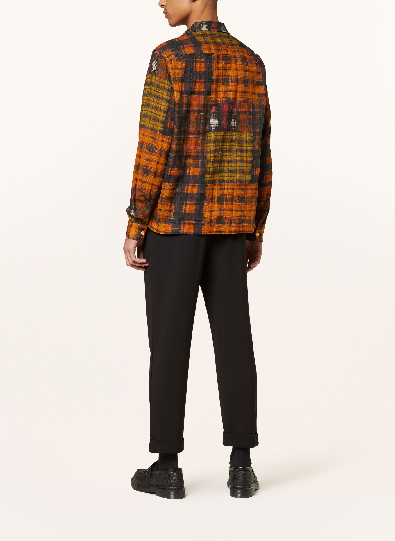 ALLSAINTS Resort shirt CARREAUX relaxed fit, Color: ORANGE/ DARK YELLOW/ OLIVE (Image 3)