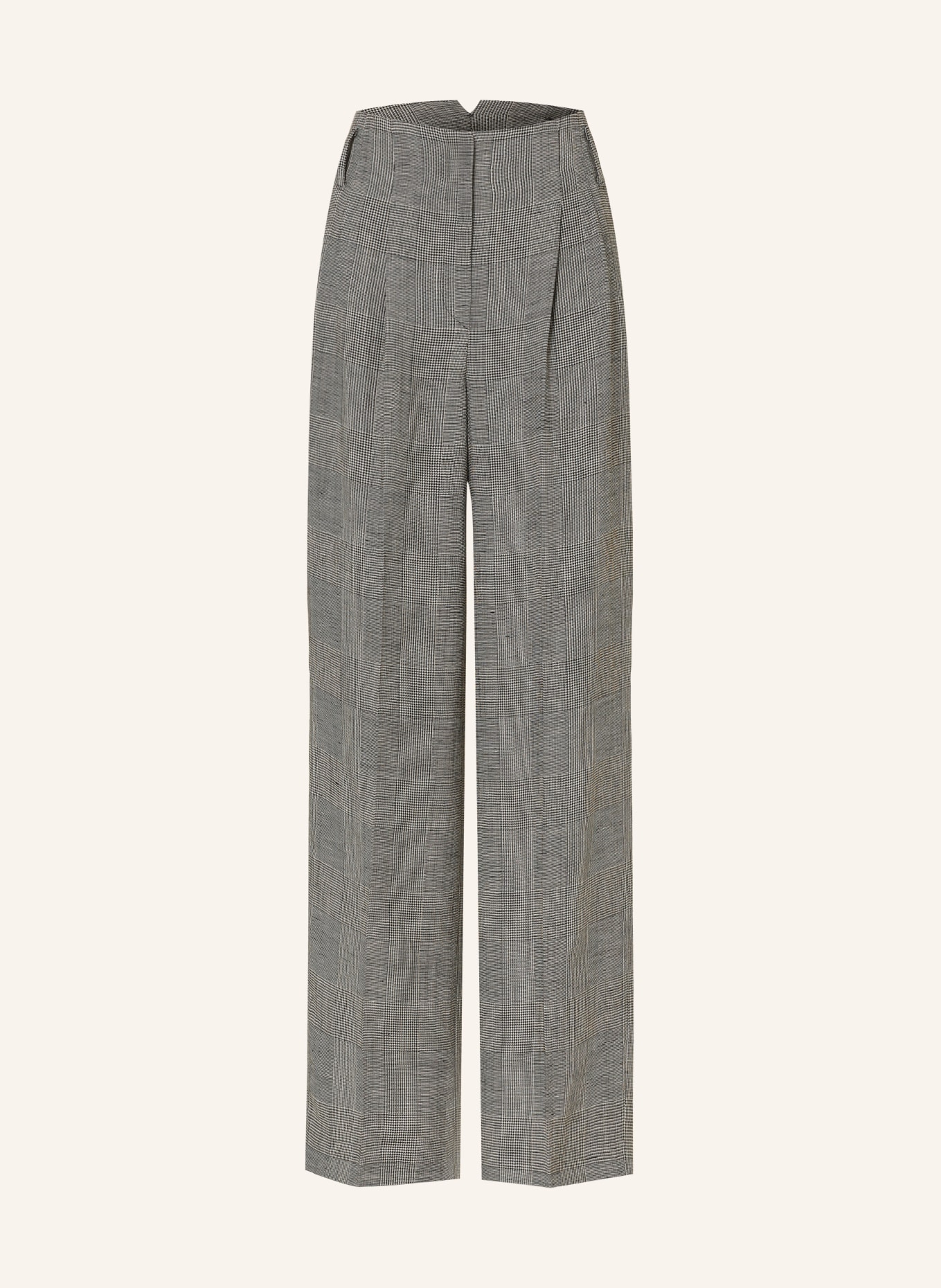 windsor. Trousers with linen, Color: BLACK/ LIGHT GRAY (Image 1)