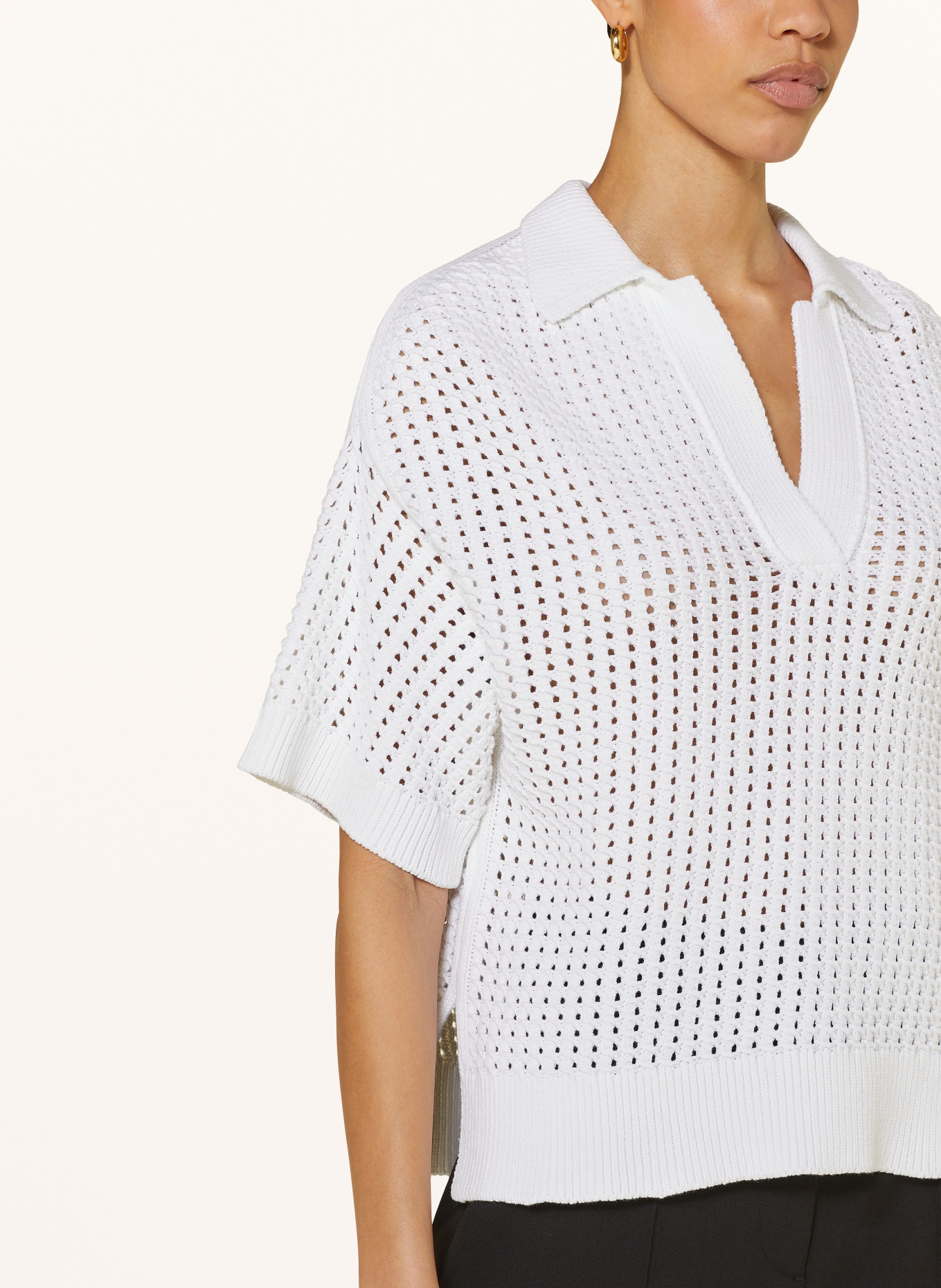 windsor. Knitted polo shirt, Color: WHITE (Image 4)
