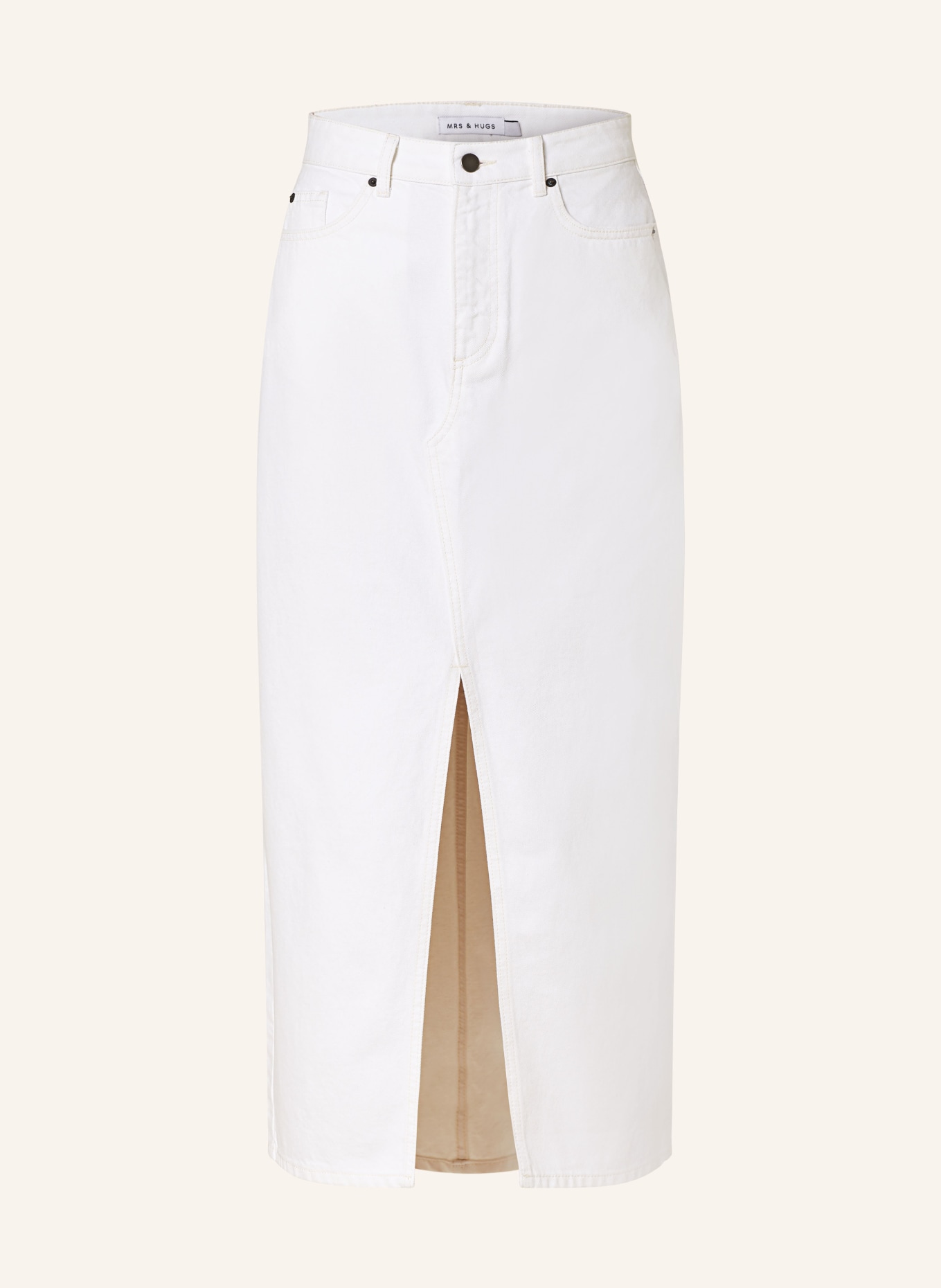 MRS & HUGS Denim skirt, Color: WHITE DENIM (Image 1)