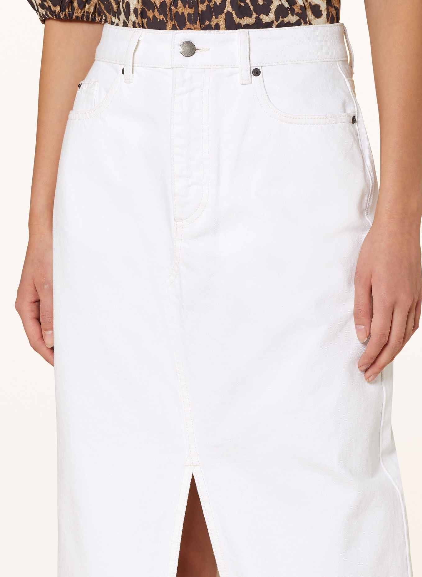 MRS & HUGS Denim skirt, Color: WHITE DENIM (Image 4)