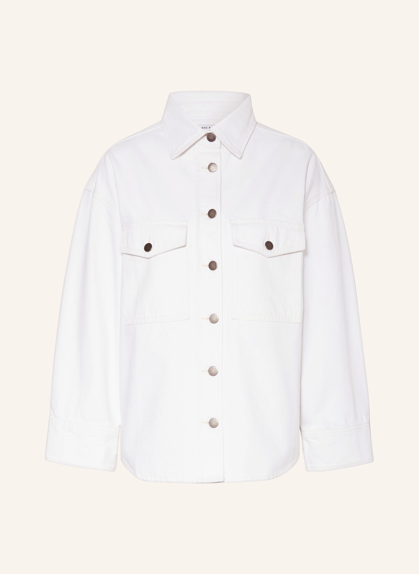 MRS & HUGS Denim overshirt, Color: WHITE (Image 1)