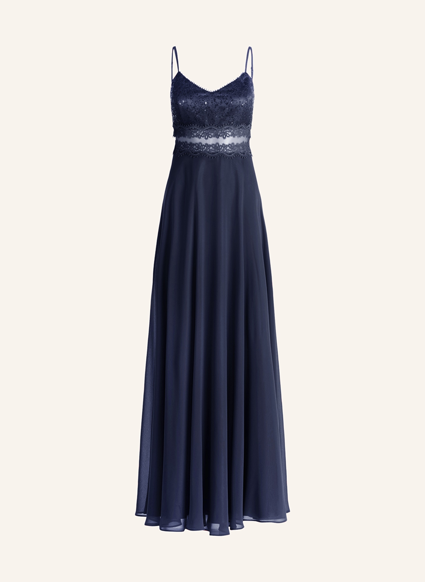 VM Vera Mont Evening dress with lace and sequins, Color: DARK BLUE (Image 1)