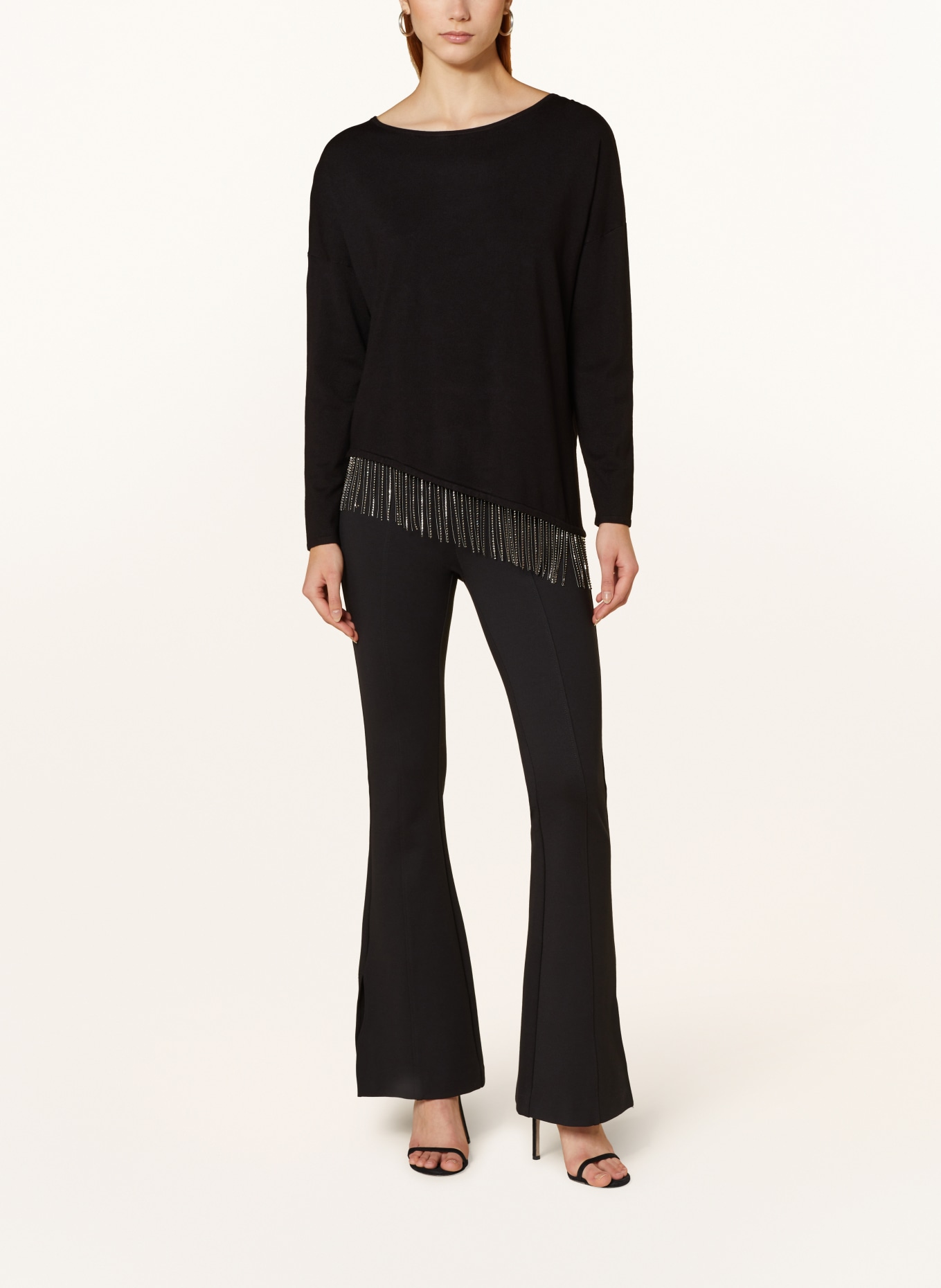 Phase Eight Sweater MELLIA with decorative gems and decorative beads, Color: BLACK (Image 2)