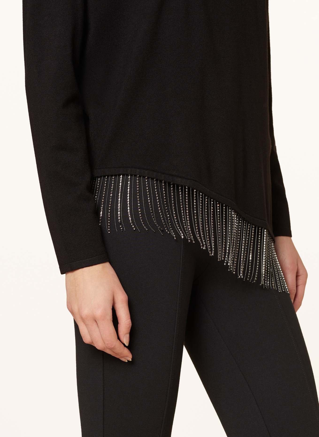 Phase Eight Sweater MELLIA with decorative gems and decorative beads, Color: BLACK (Image 4)
