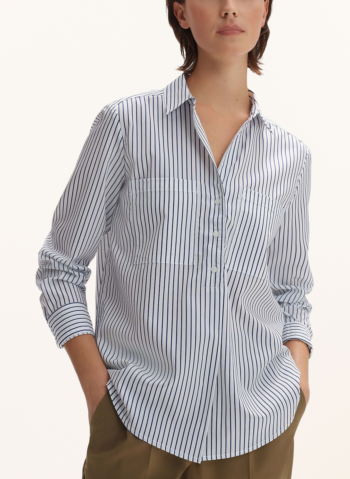 OPUS Shirt blouse FANILE, Color: DARK BLUE/ WHITE (Image 2)