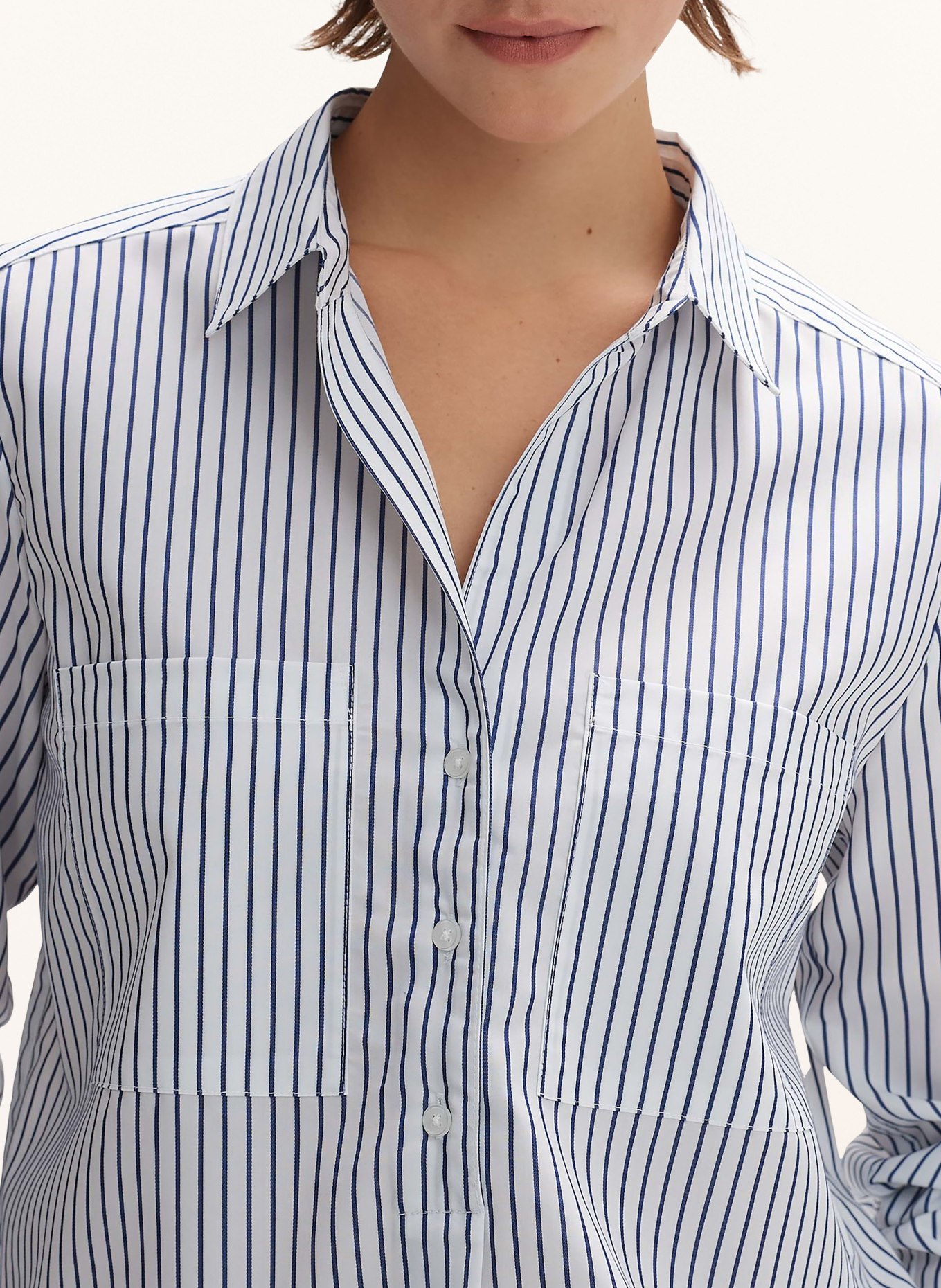 OPUS Shirt blouse FANILE, Color: DARK BLUE/ WHITE (Image 4)