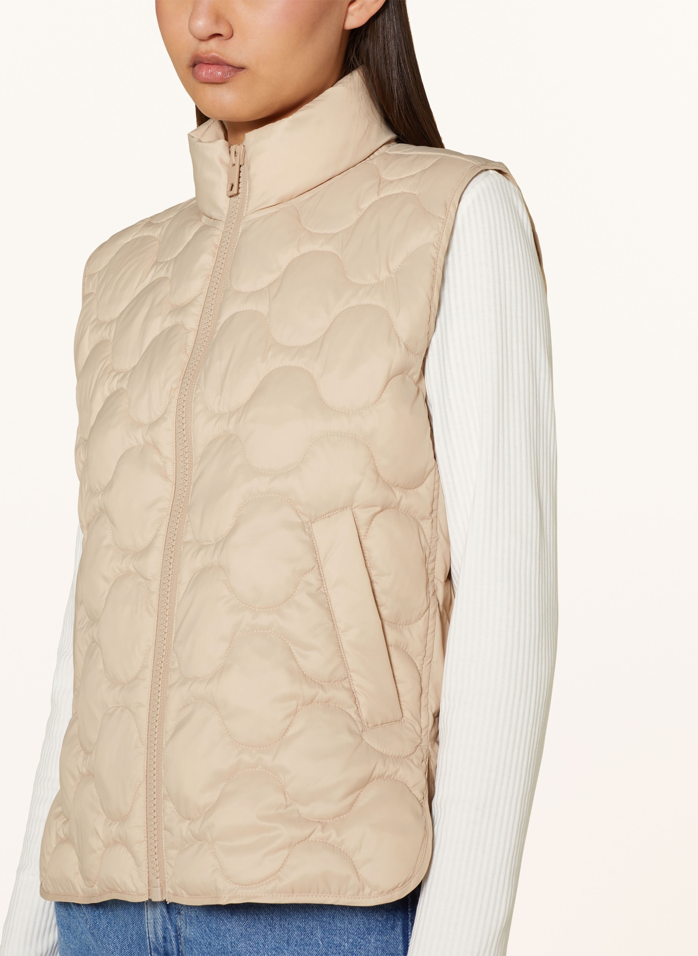 OPUS Quilted vest WELINO, Color: BEIGE (Image 4)