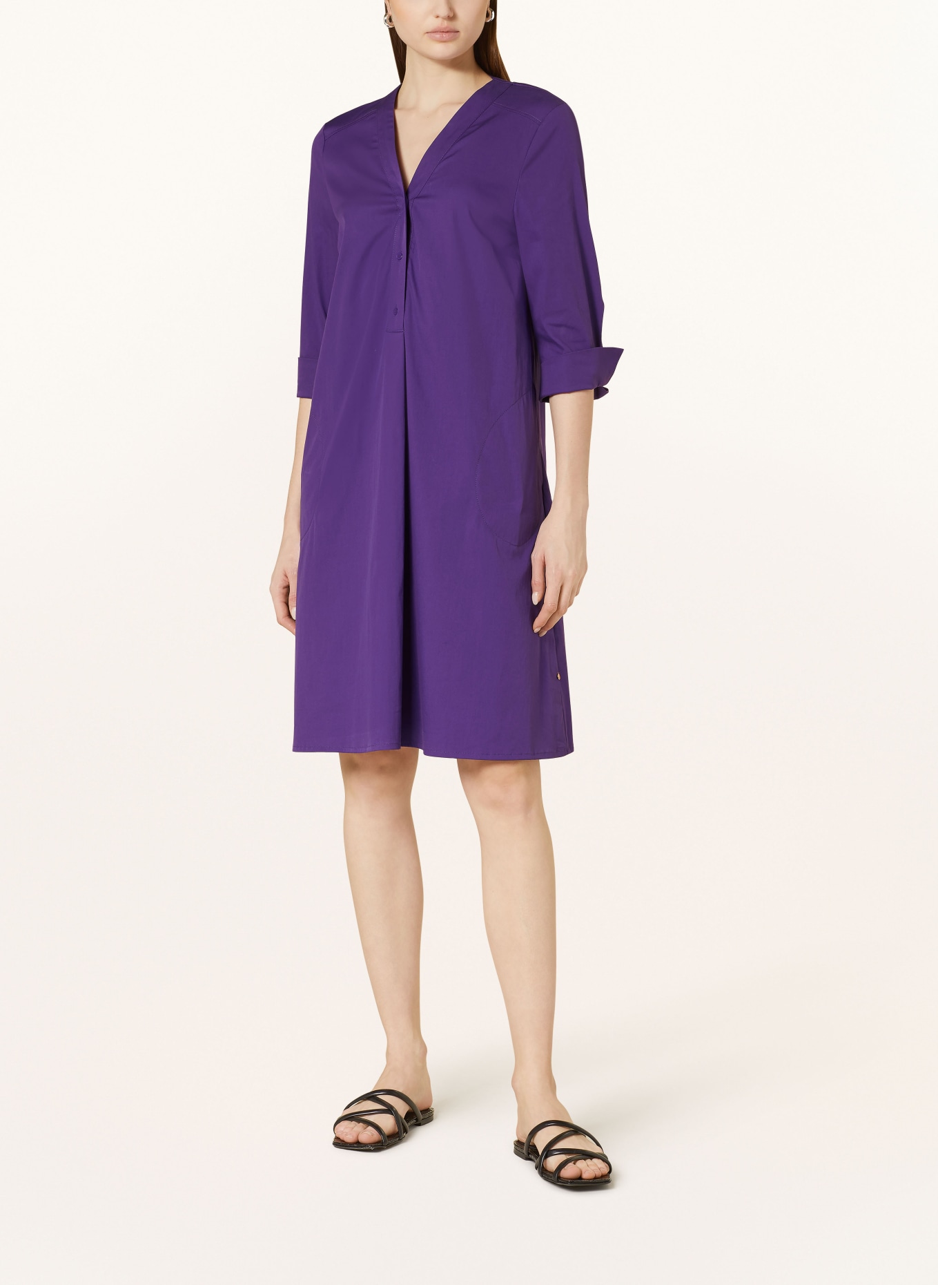 ROBE LÉGÈRE Dress with 3/4 sleeves, Color: PURPLE (Image 2)